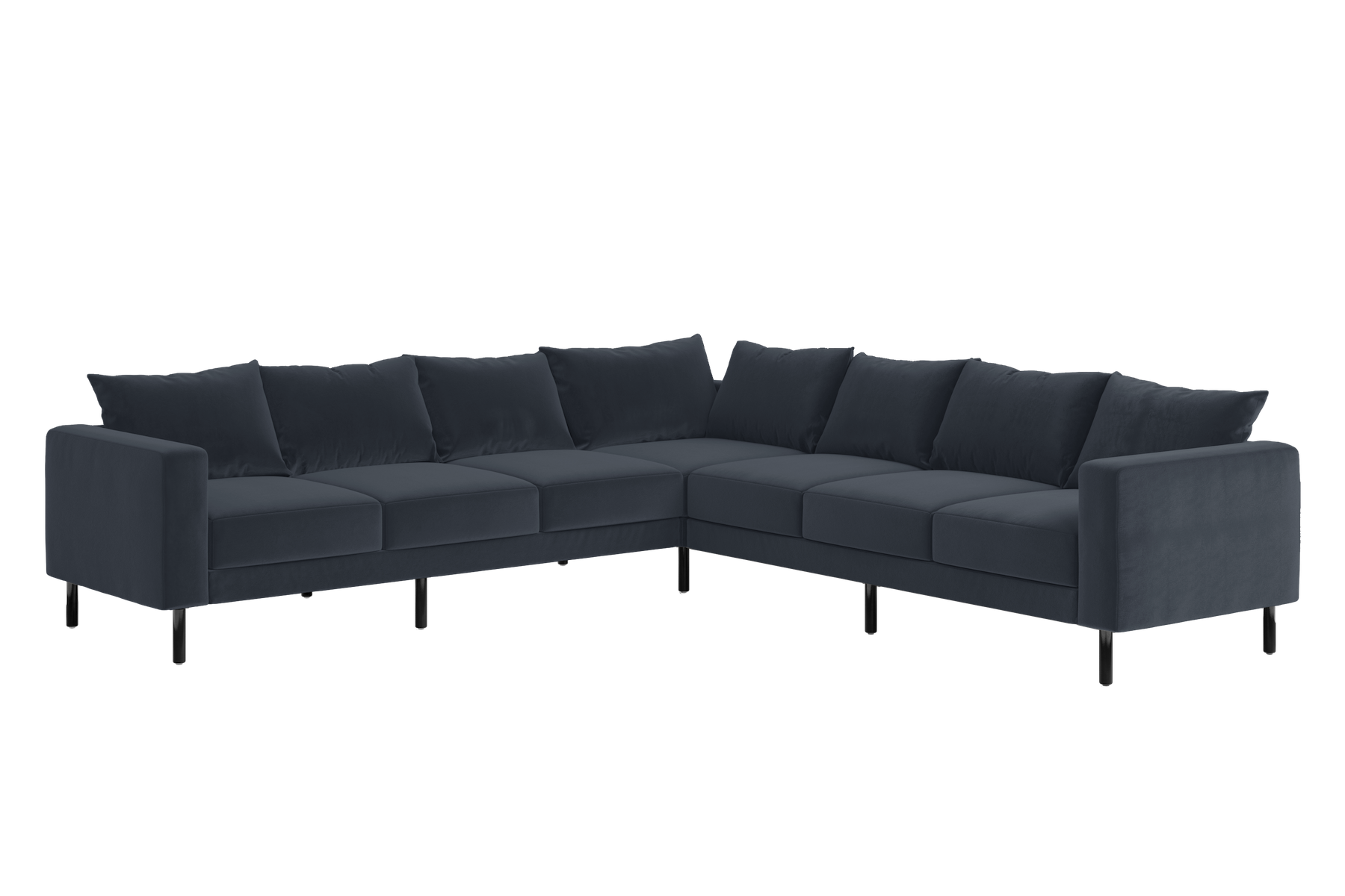 The Essential Corner Sectional (7 Seat) in Recycled Velvet