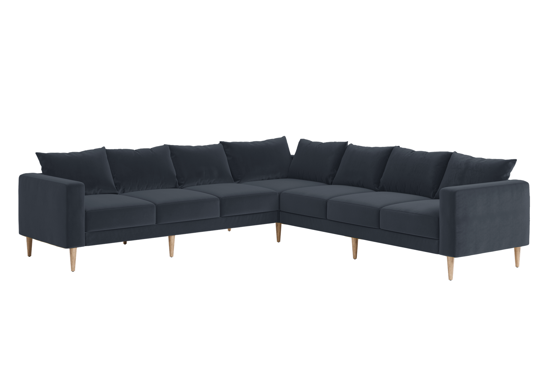 The Essential Corner Sectional (7 Seat) in Recycled Velvet