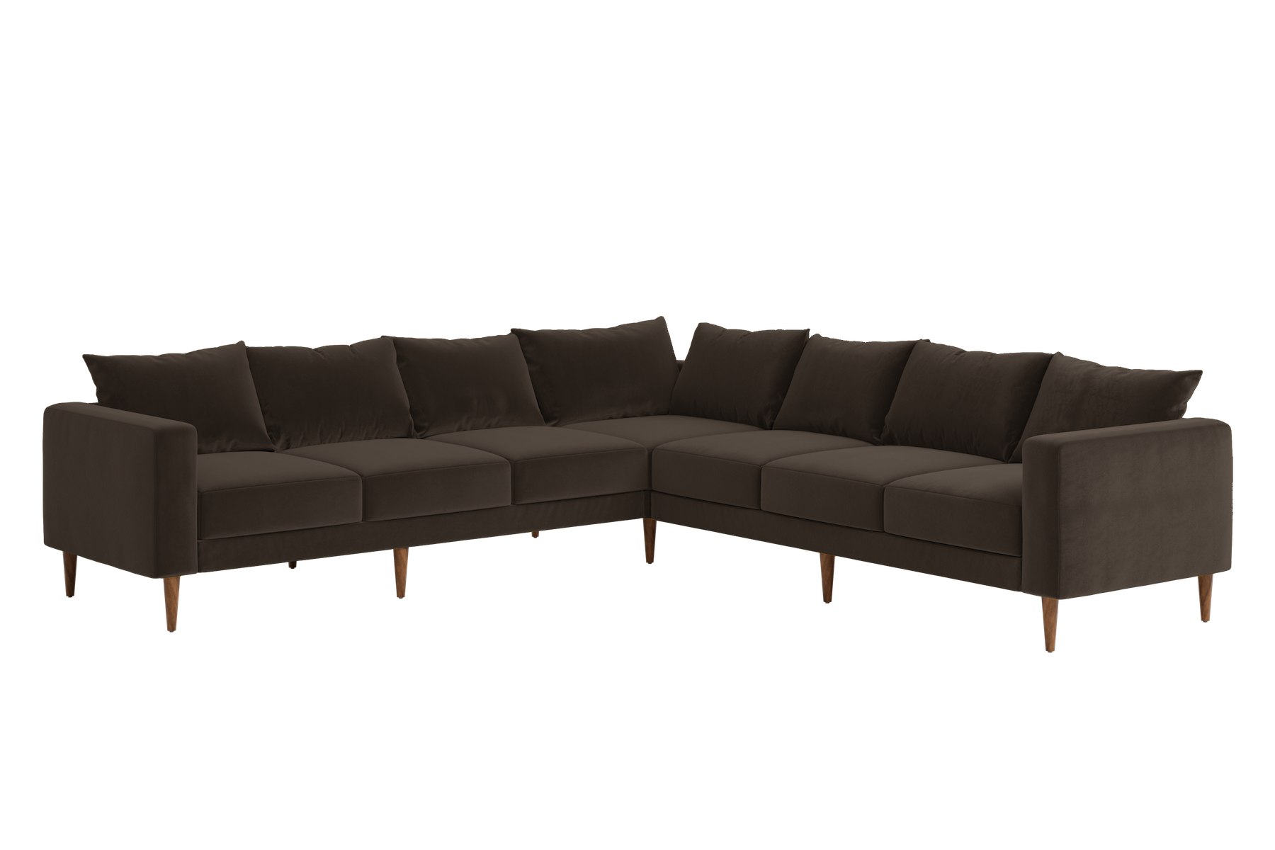 The Essential Corner Sectional (7 Seat) in Recycled Velvet