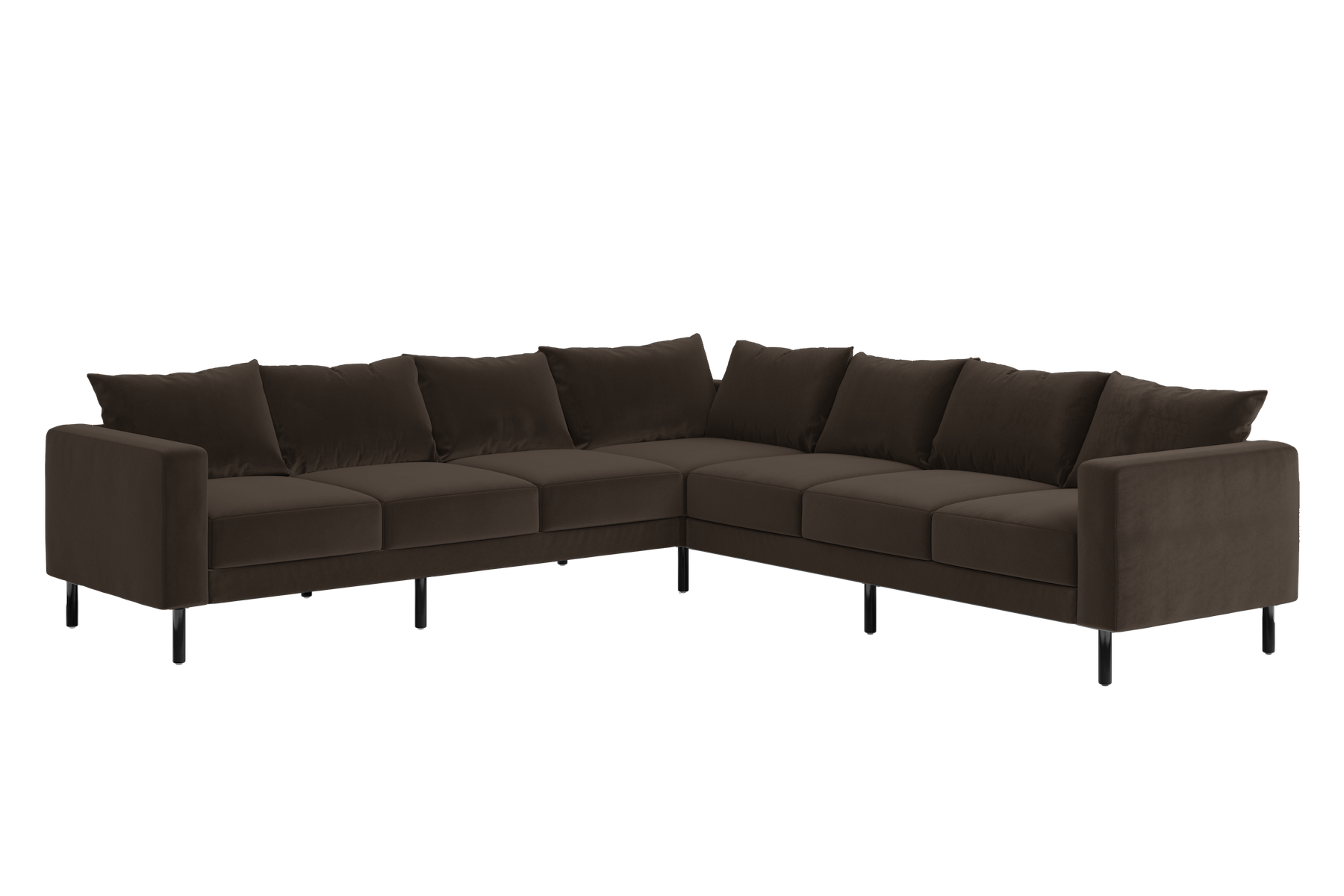The Essential Corner Sectional (7 Seat) in Recycled Velvet