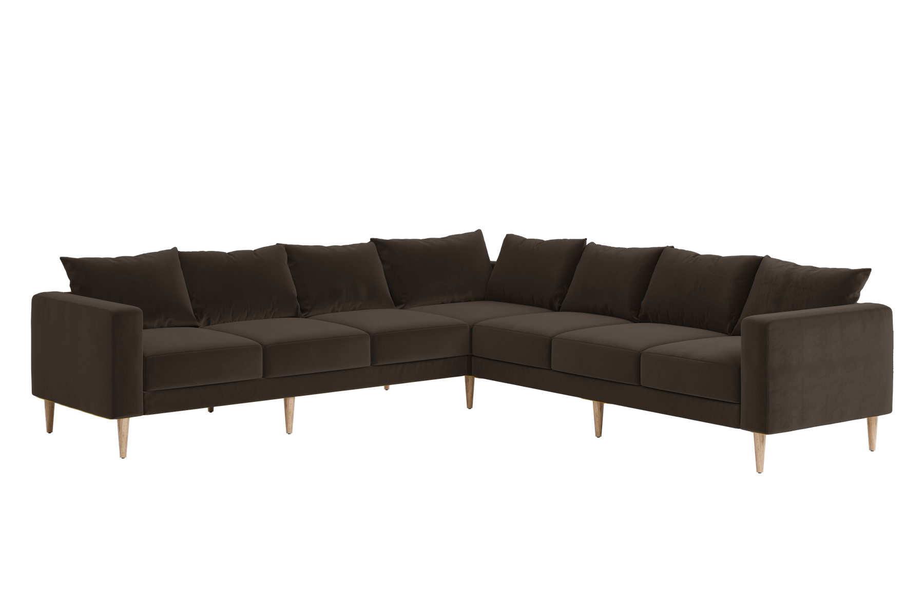 The Essential Corner Sectional (7 Seat) in Recycled Velvet