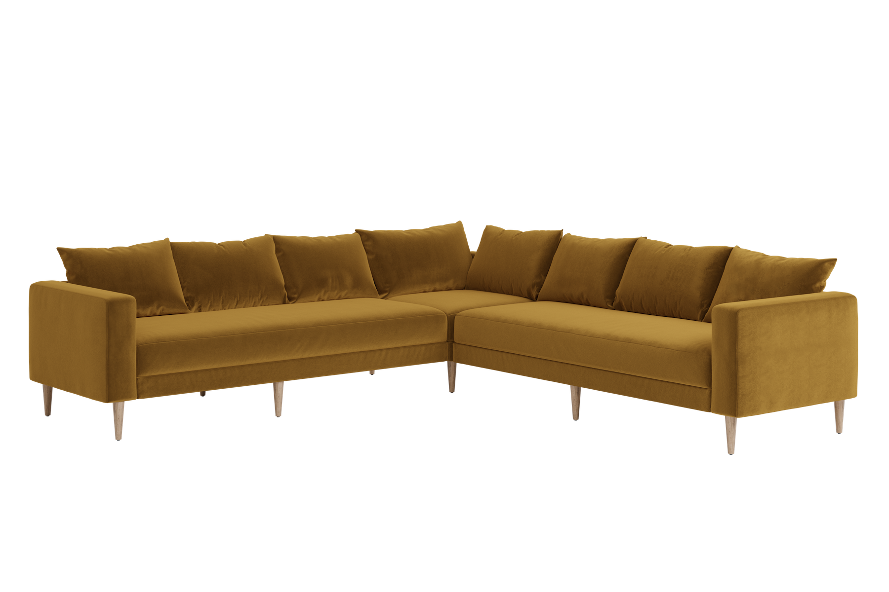 The Essential Corner Sectional (7 Seat) in Recycled Velvet