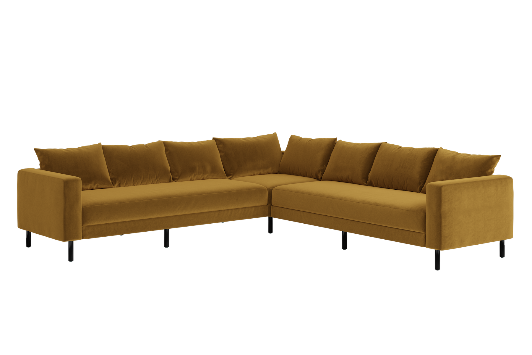 The Essential Corner Sectional (7 Seat) in Recycled Velvet