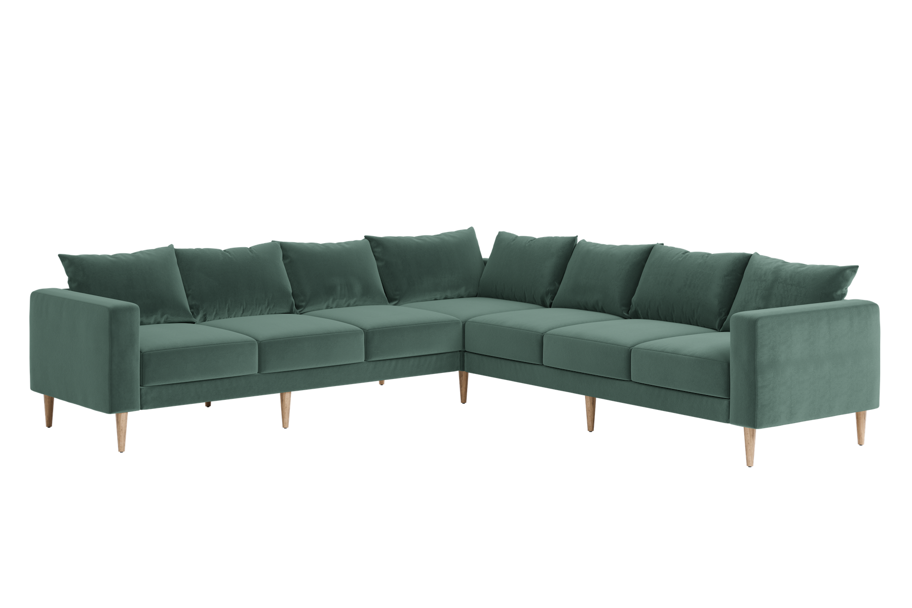 The Essential Corner Sectional (7 Seat) in Recycled Velvet