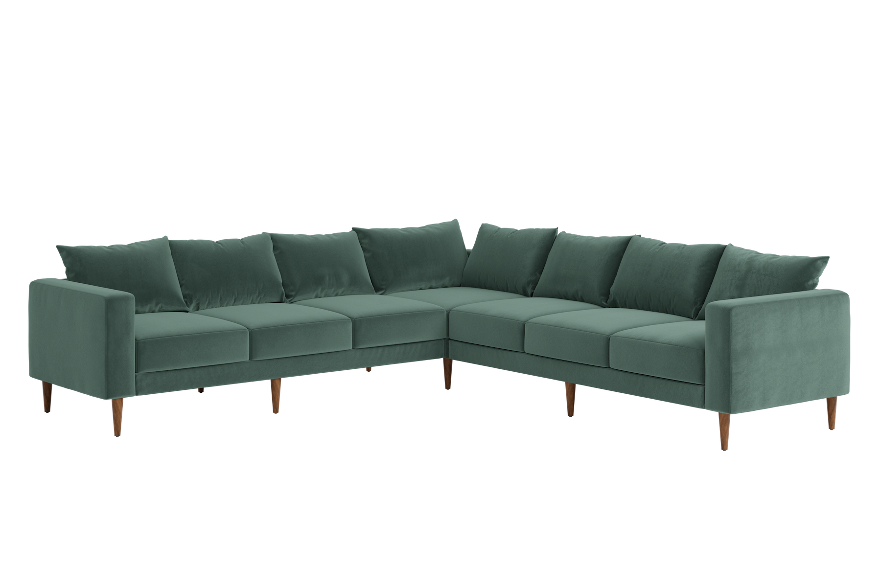 The Essential Corner Sectional (7 Seat) in Recycled Velvet