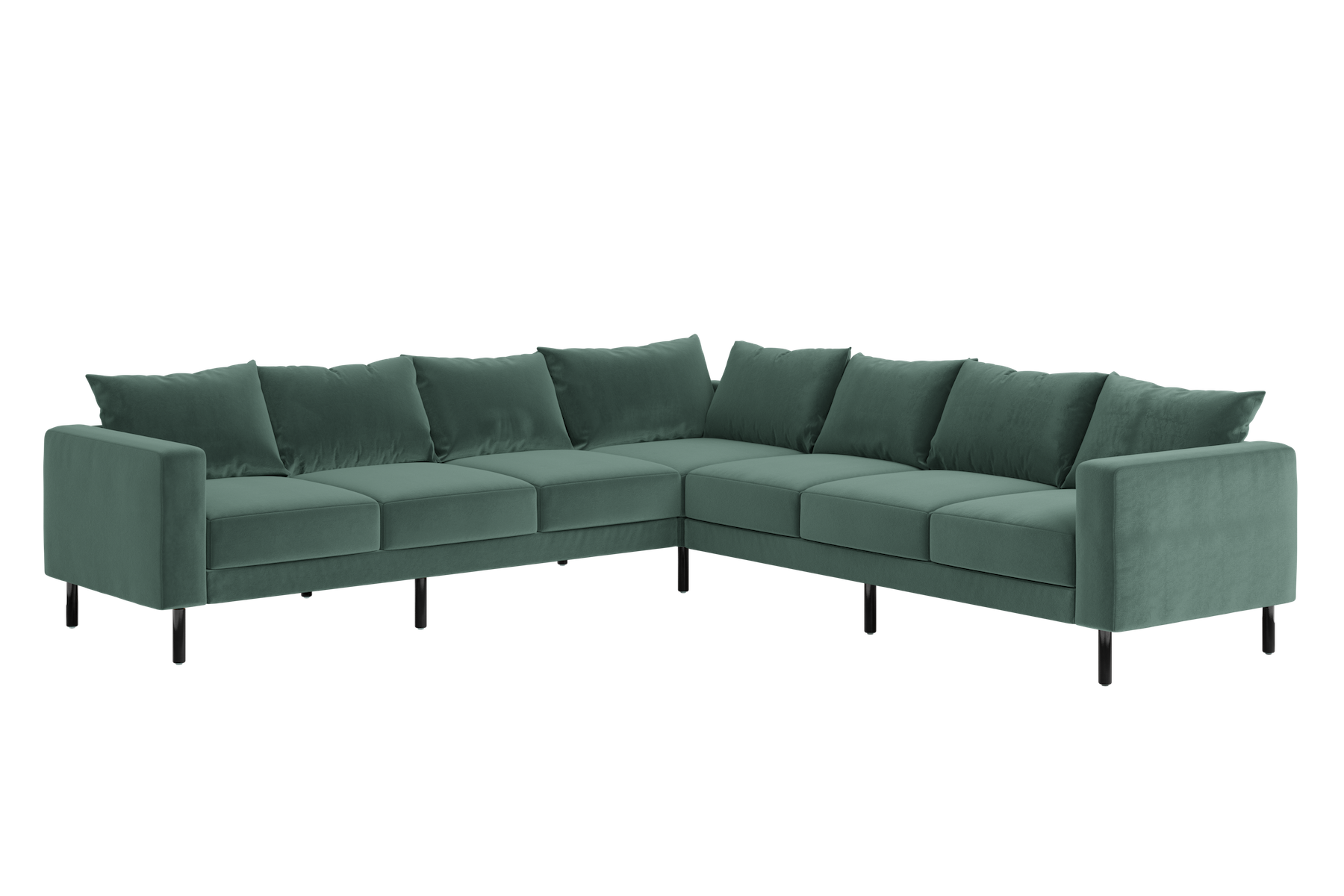 The Essential Corner Sectional (7 Seat) in Recycled Velvet