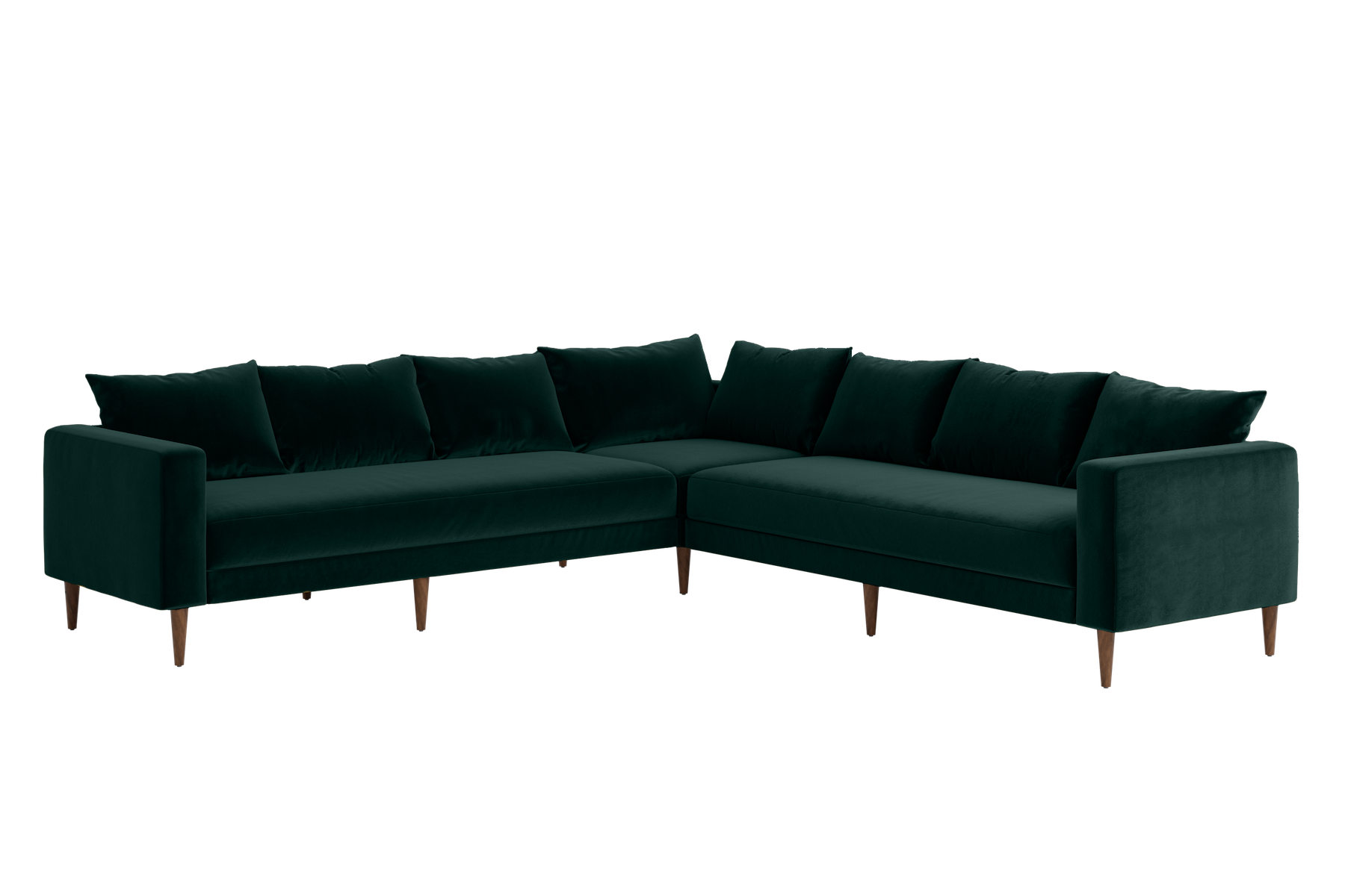 The Essential Corner Sectional (7 Seat) in Recycled Velvet
