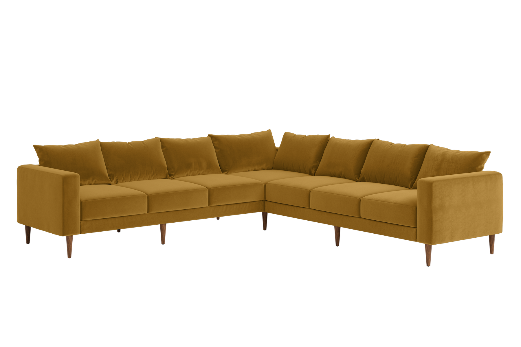 The Essential Corner Sectional (7 Seat) in Recycled Velvet