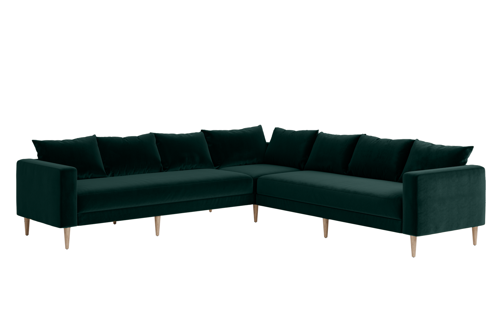 The Essential Corner Sectional (7 Seat) in Recycled Velvet