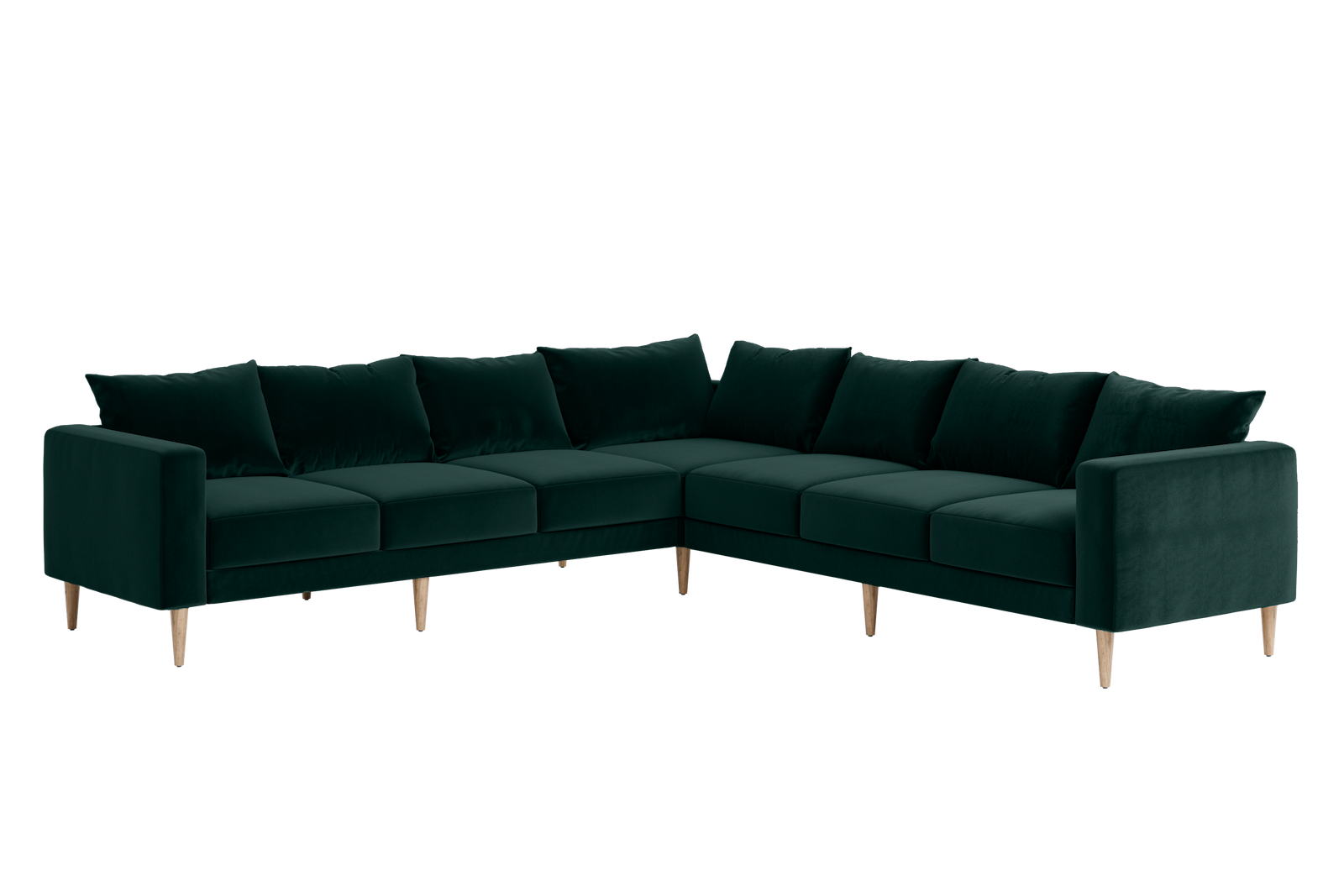 The Essential Corner Sectional (7 Seat) in Recycled Velvet