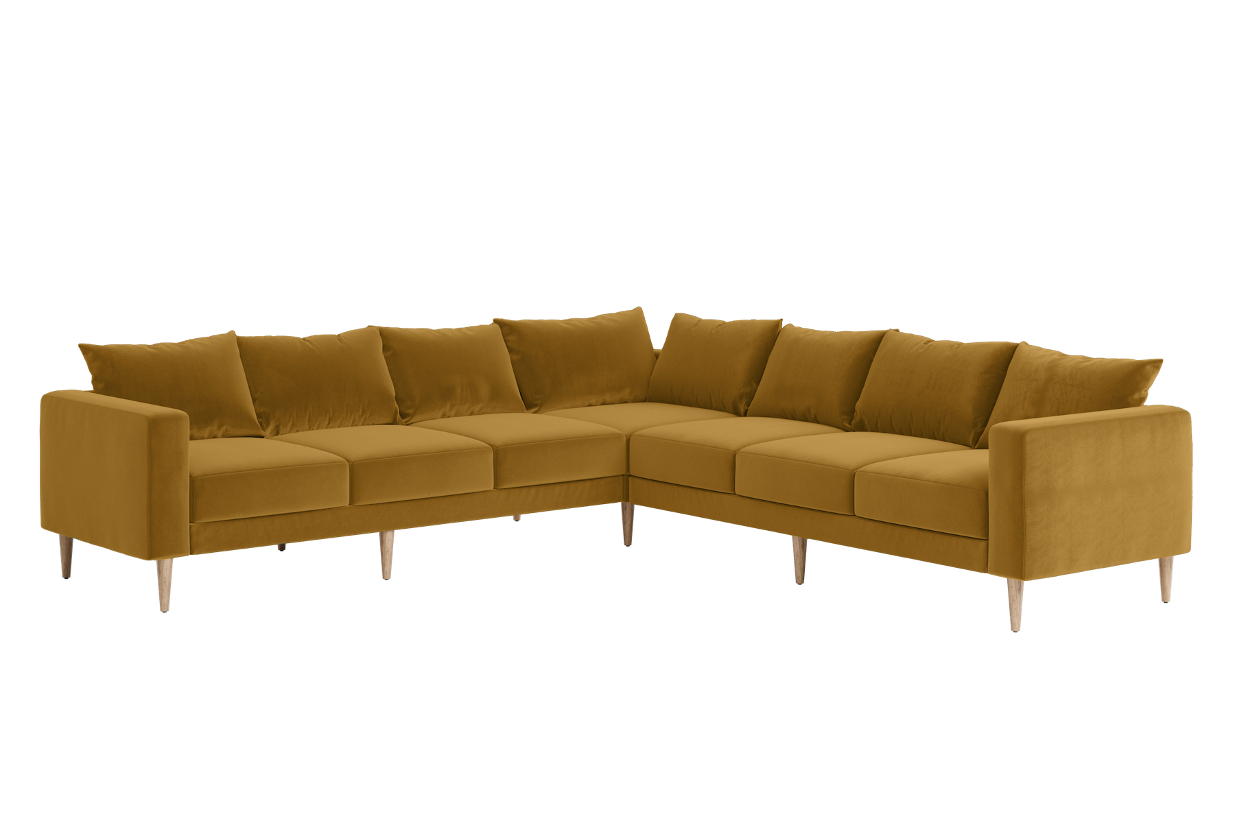 The Essential Corner Sectional (7 Seat) in Recycled Velvet