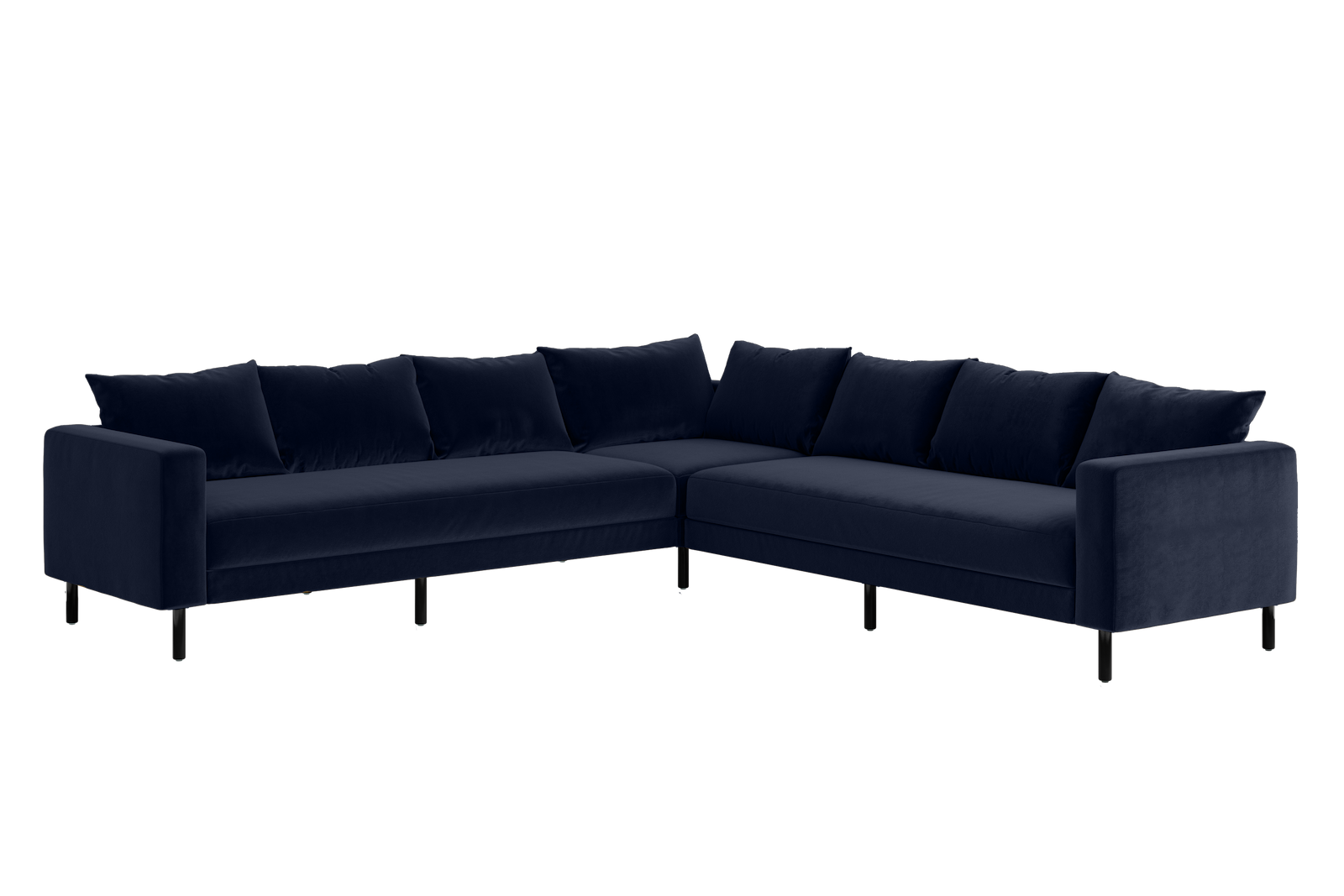 The Essential Corner Sectional (7 Seat) in Recycled Velvet