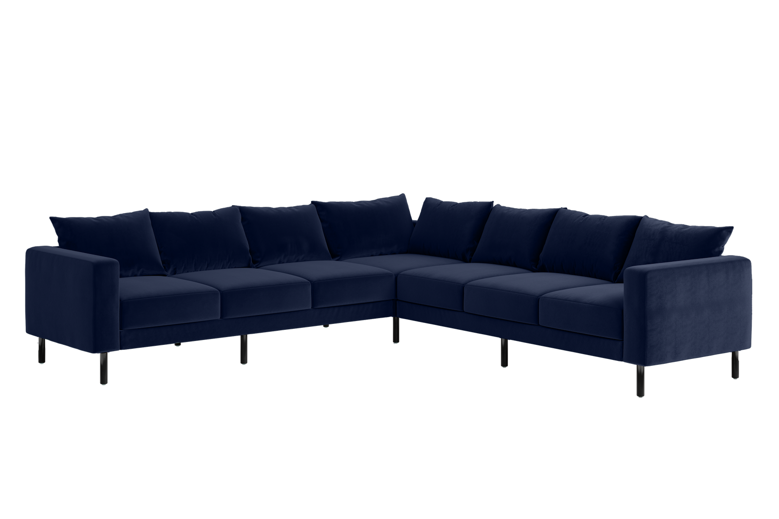 The Essential Corner Sectional (7 Seat) in Recycled Velvet