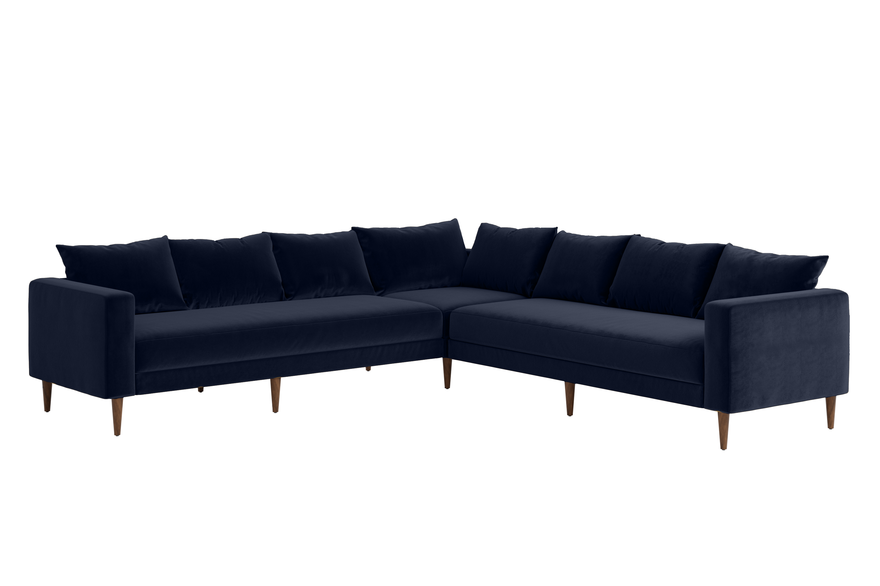 The Essential Corner Sectional (7 Seat) in Recycled Velvet