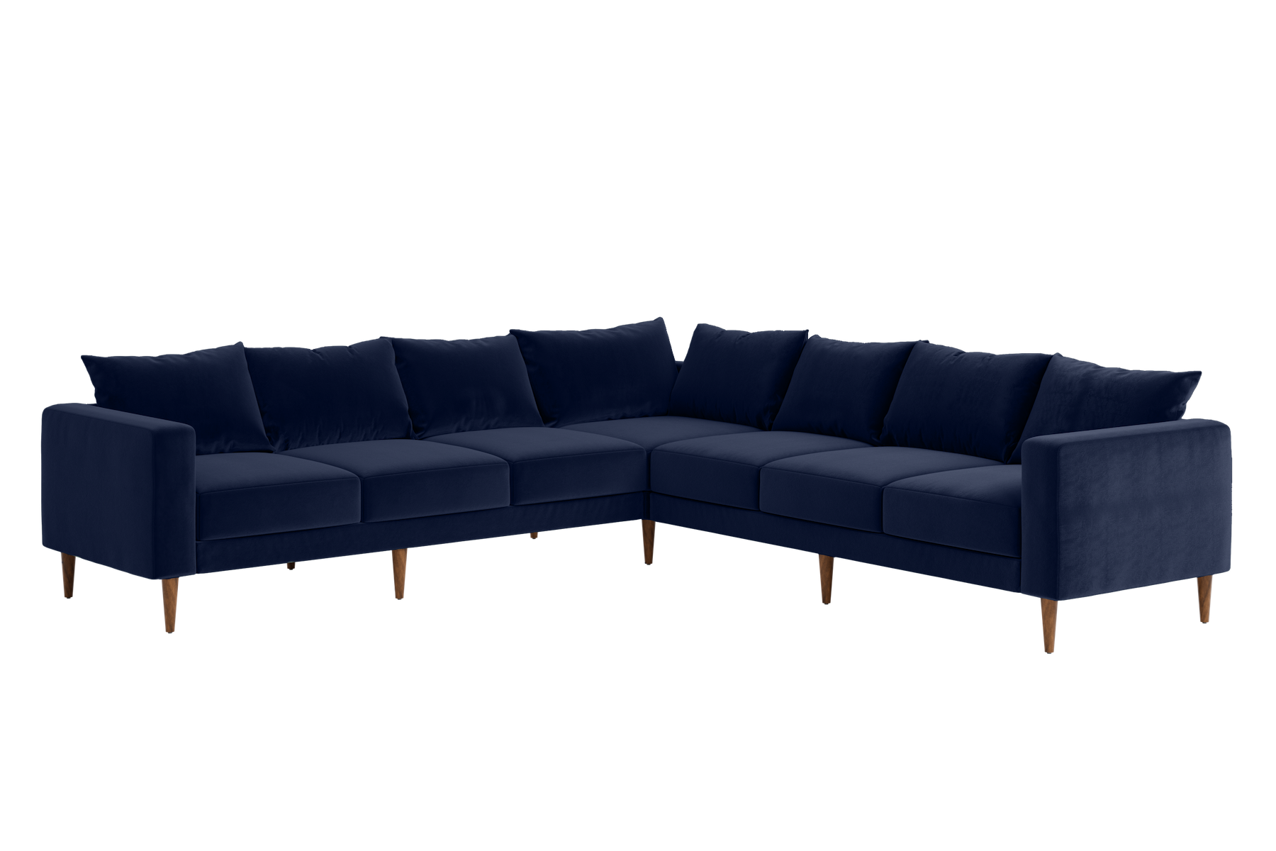 The Essential Corner Sectional (7 Seat) in Recycled Velvet