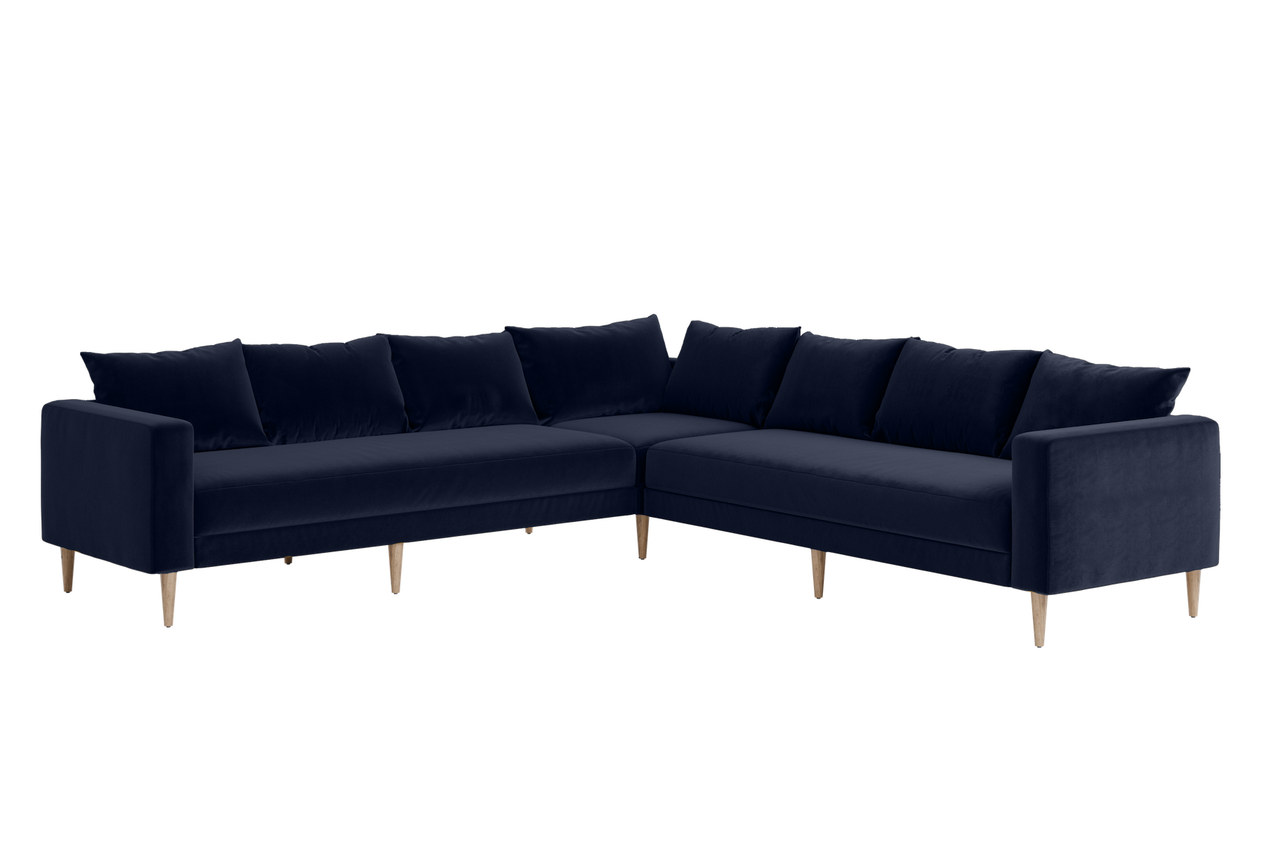 The Essential Corner Sectional (7 Seat) in Recycled Velvet