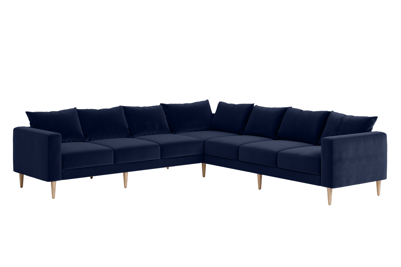 The Essential Corner Sectional (7 Seat) in Recycled Velvet