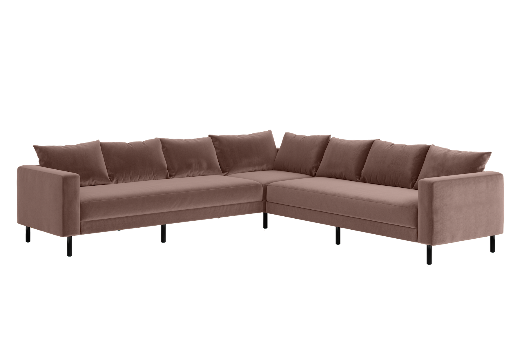 The Essential Corner Sectional (7 Seat) in Recycled Velvet