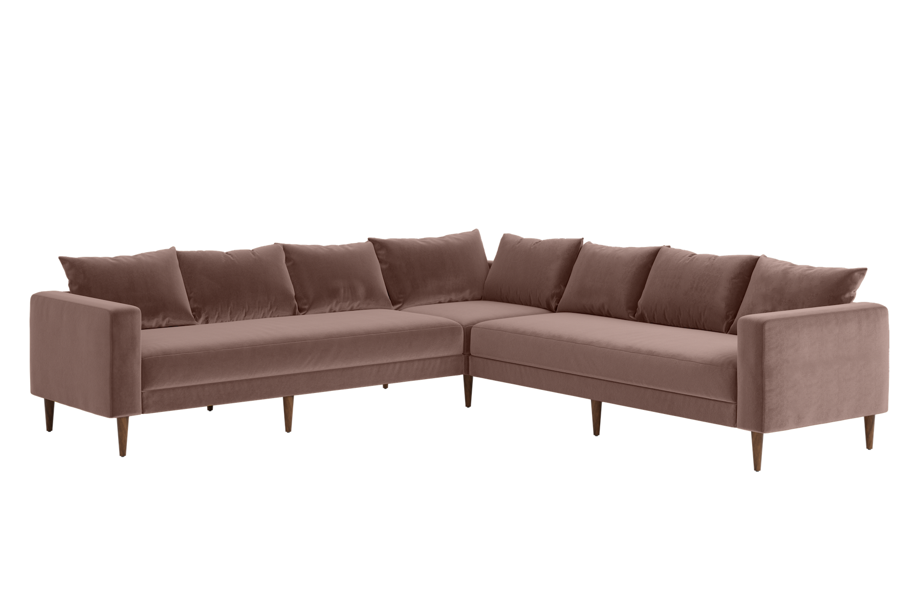 The Essential Corner Sectional (7 Seat) in Recycled Velvet