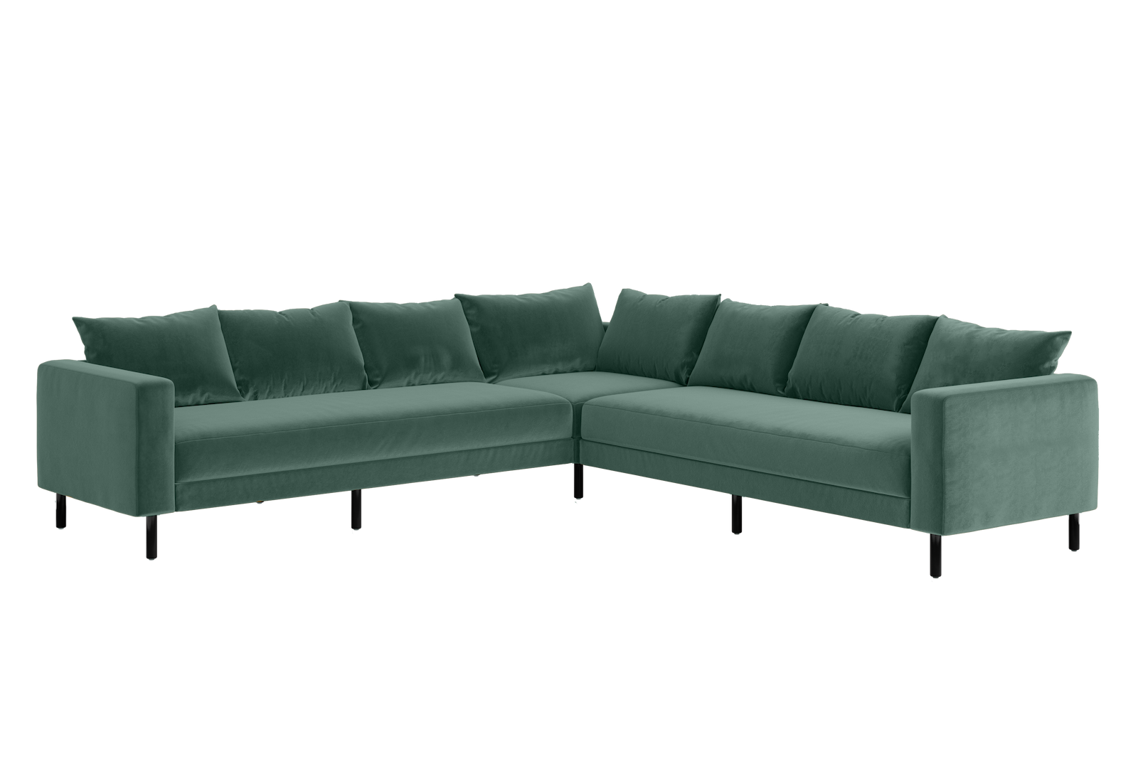 The Essential Corner Sectional (7 Seat) in Recycled Velvet