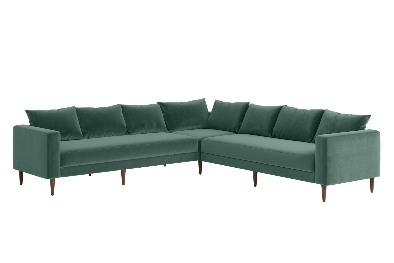 The Essential Corner Sectional (7 Seat) in Recycled Velvet