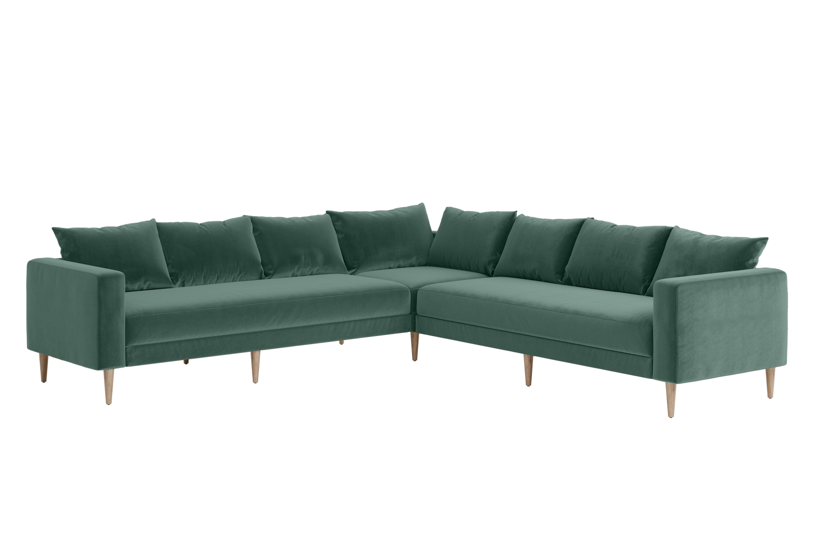The Essential Corner Sectional (7 Seat) in Recycled Velvet