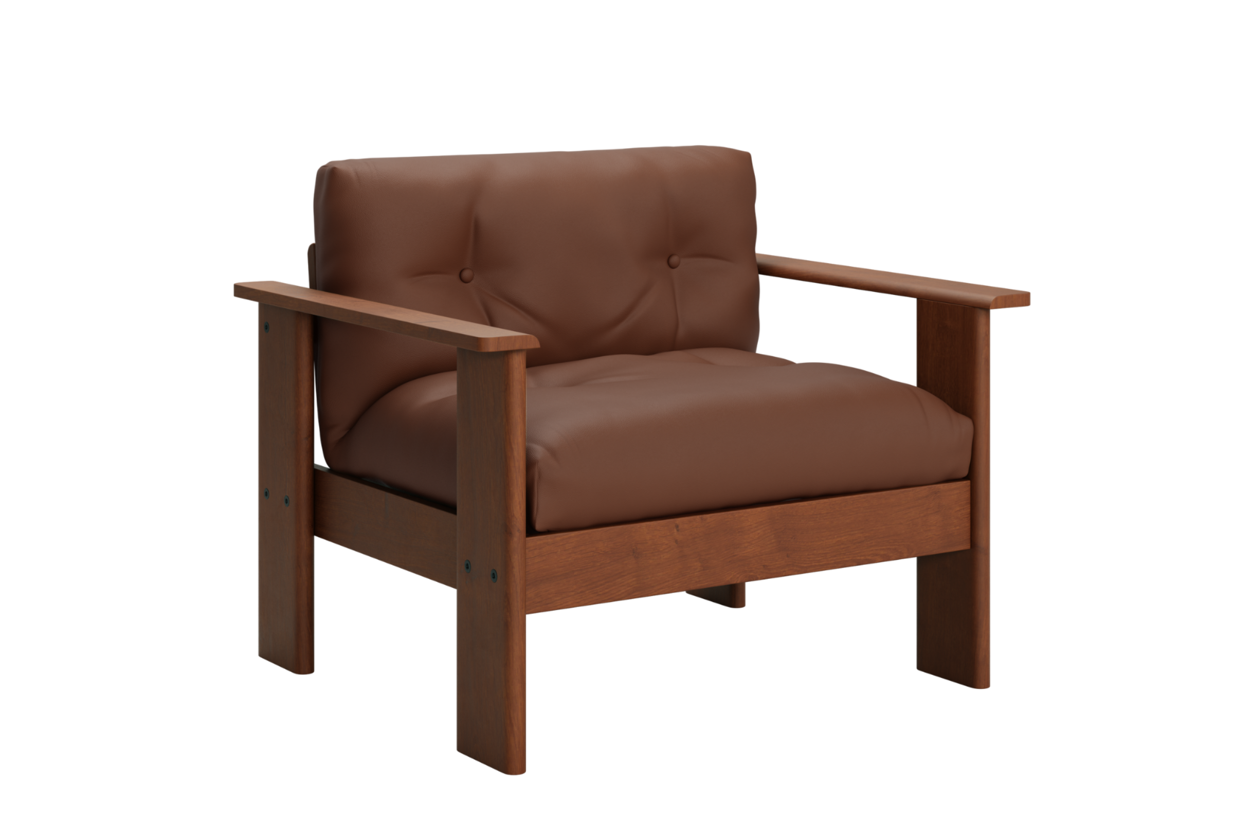 The Bacana Armchair in Cactus Leather