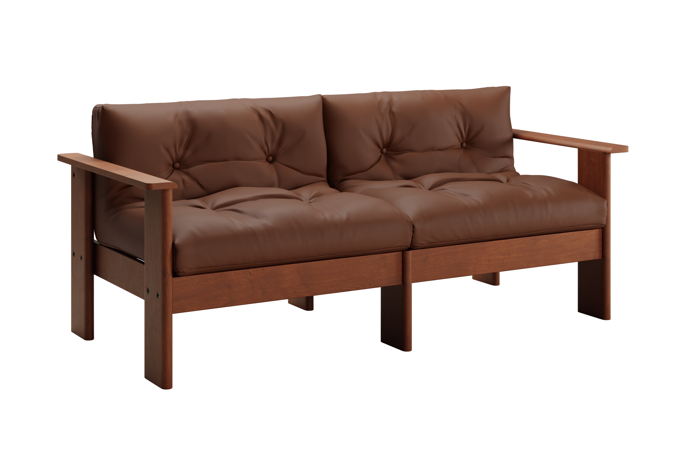 The Bacana Loveseat in Cactus Leather