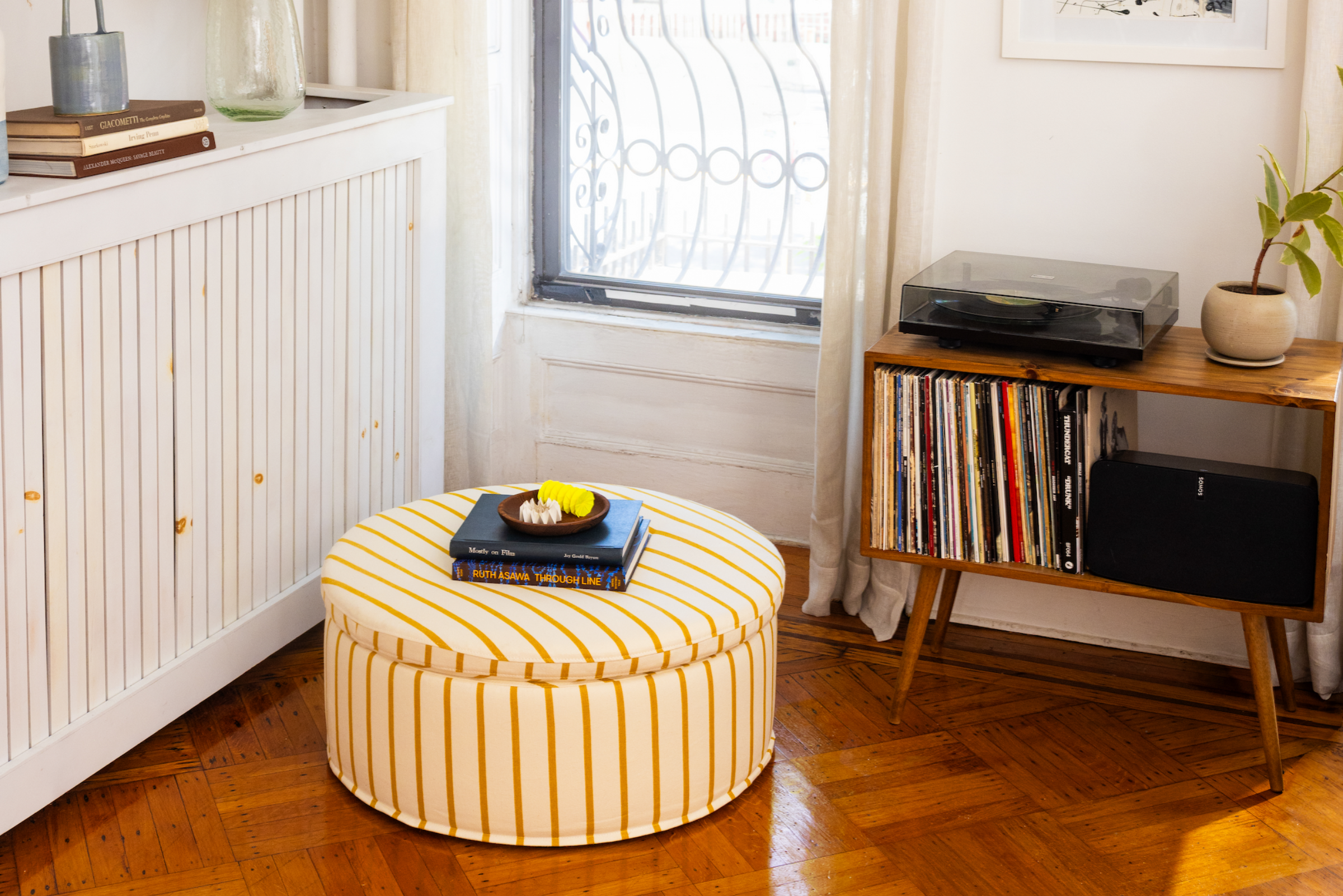 The Evergreen Ottoman in Hemp Blend