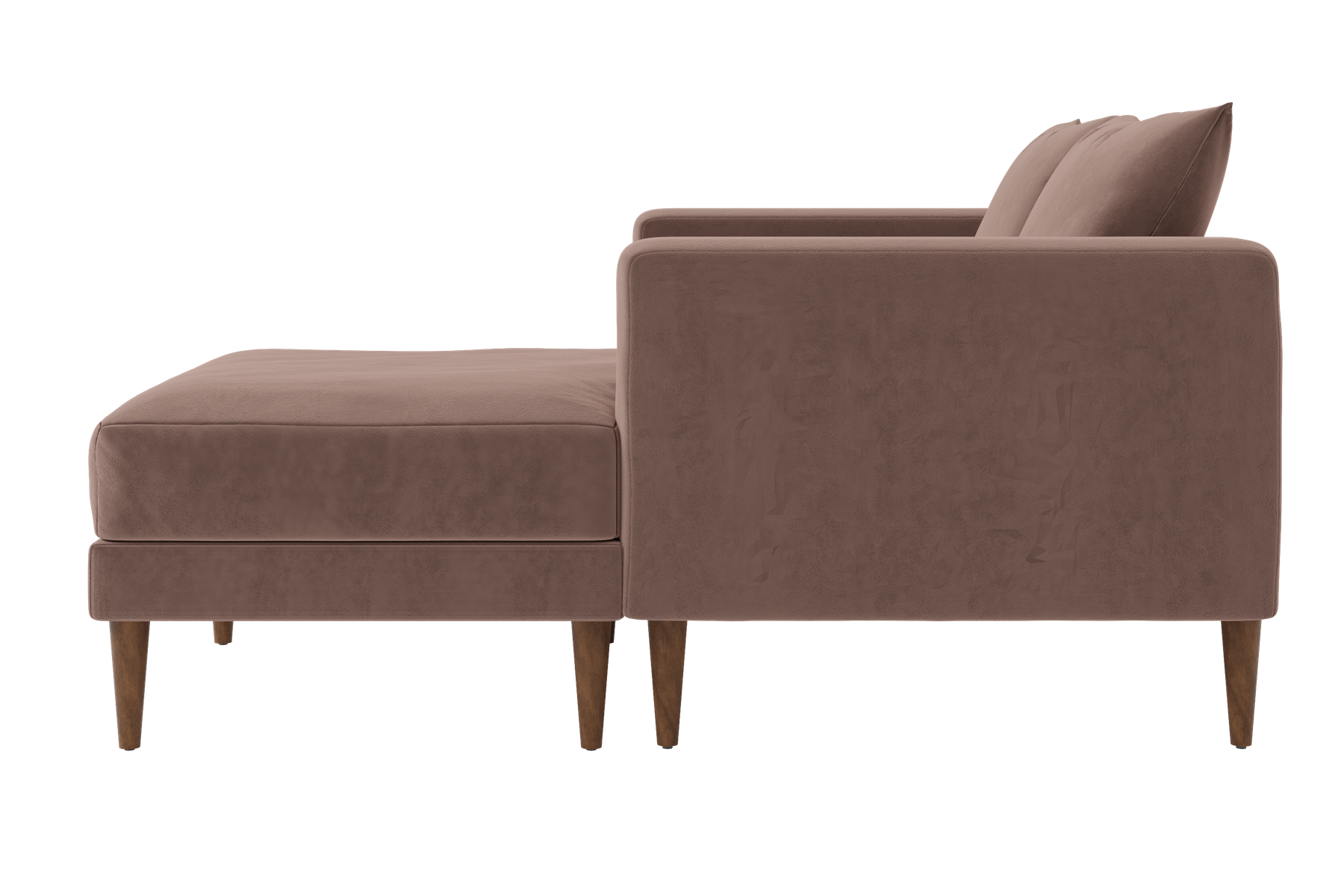 The Essential Loveseat Sectional in Recycled Velvet