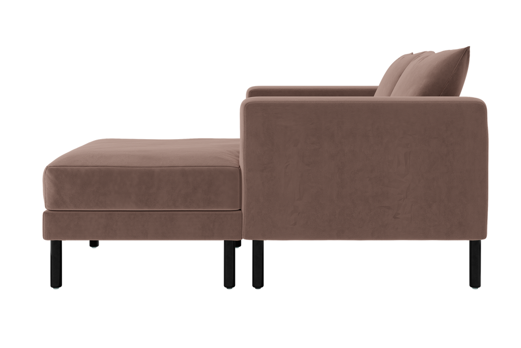 The Essential Loveseat Sectional in Recycled Velvet