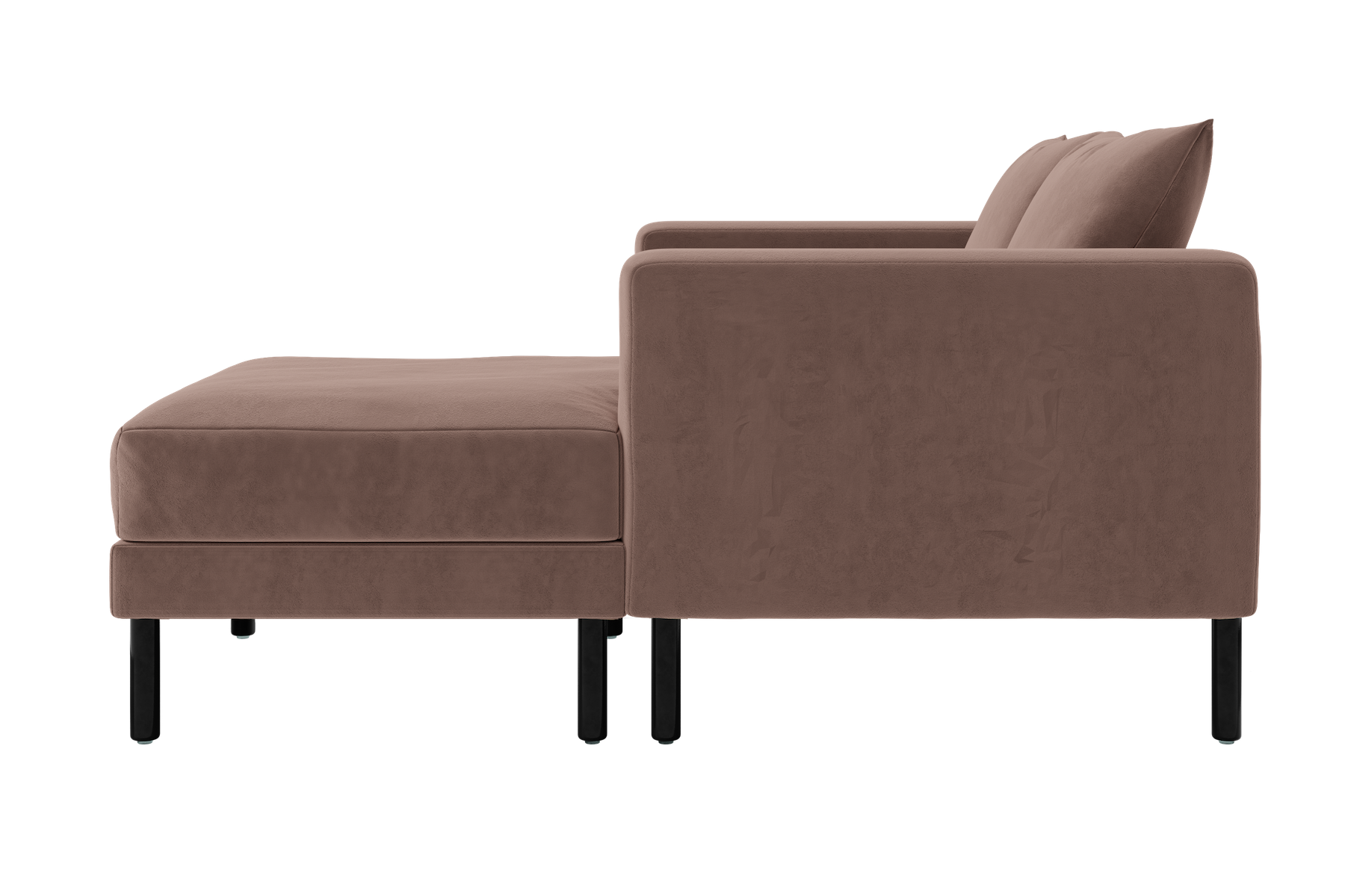The Essential Loveseat Sectional in Recycled Velvet