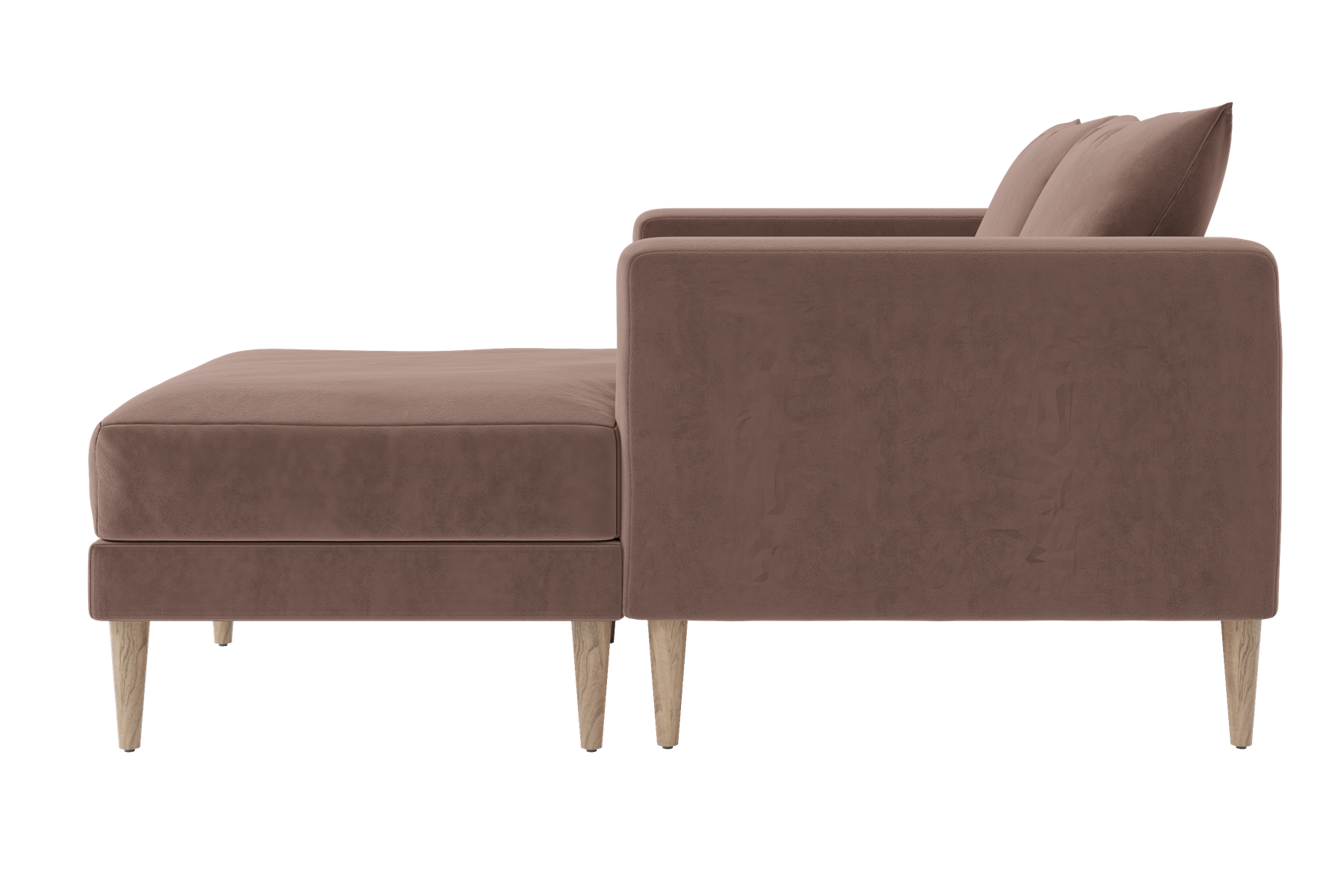 The Essential Loveseat Sectional in Recycled Velvet