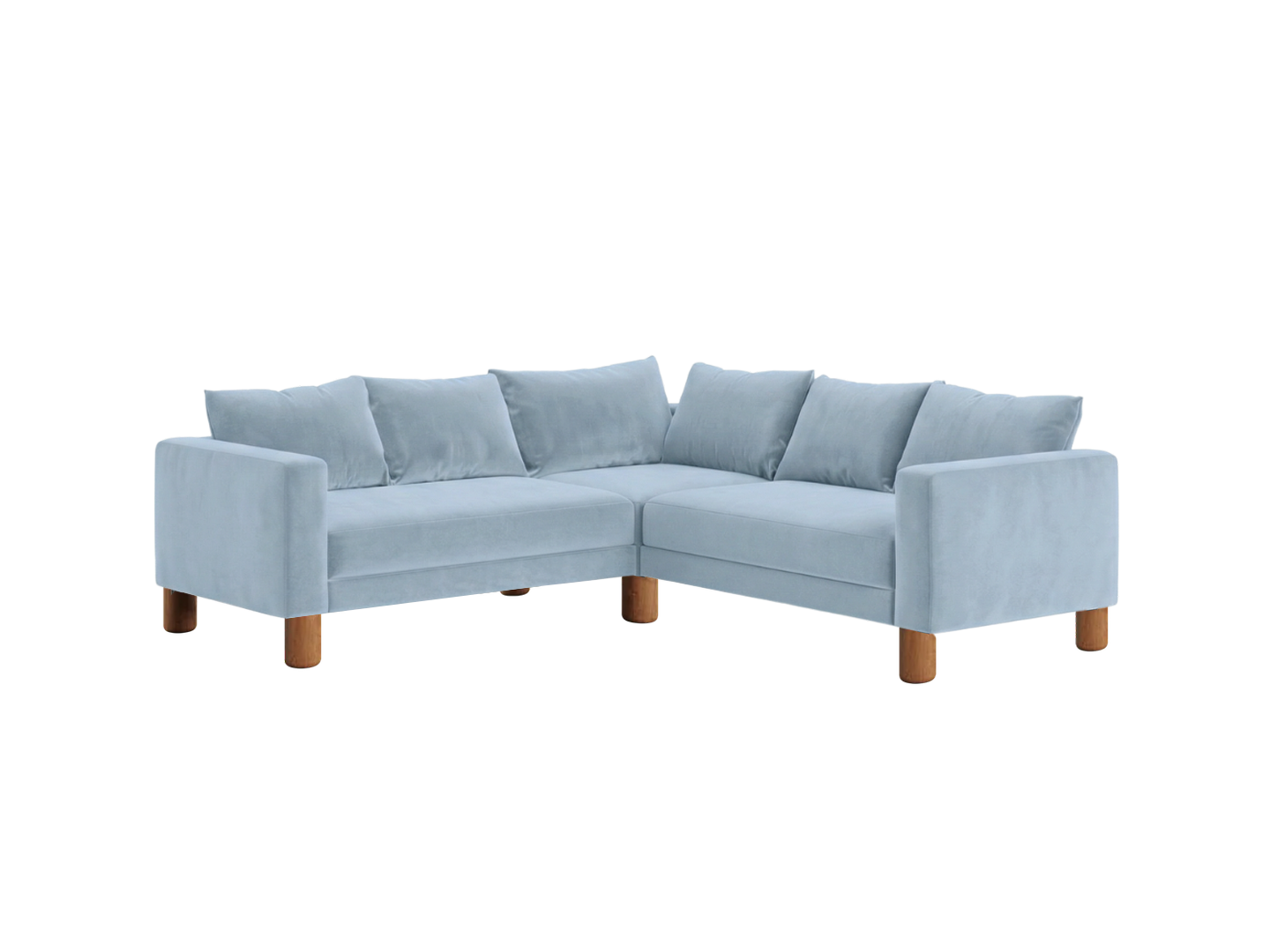 The Essential Corner Sectional (5 Seat) in Recycled Velvet