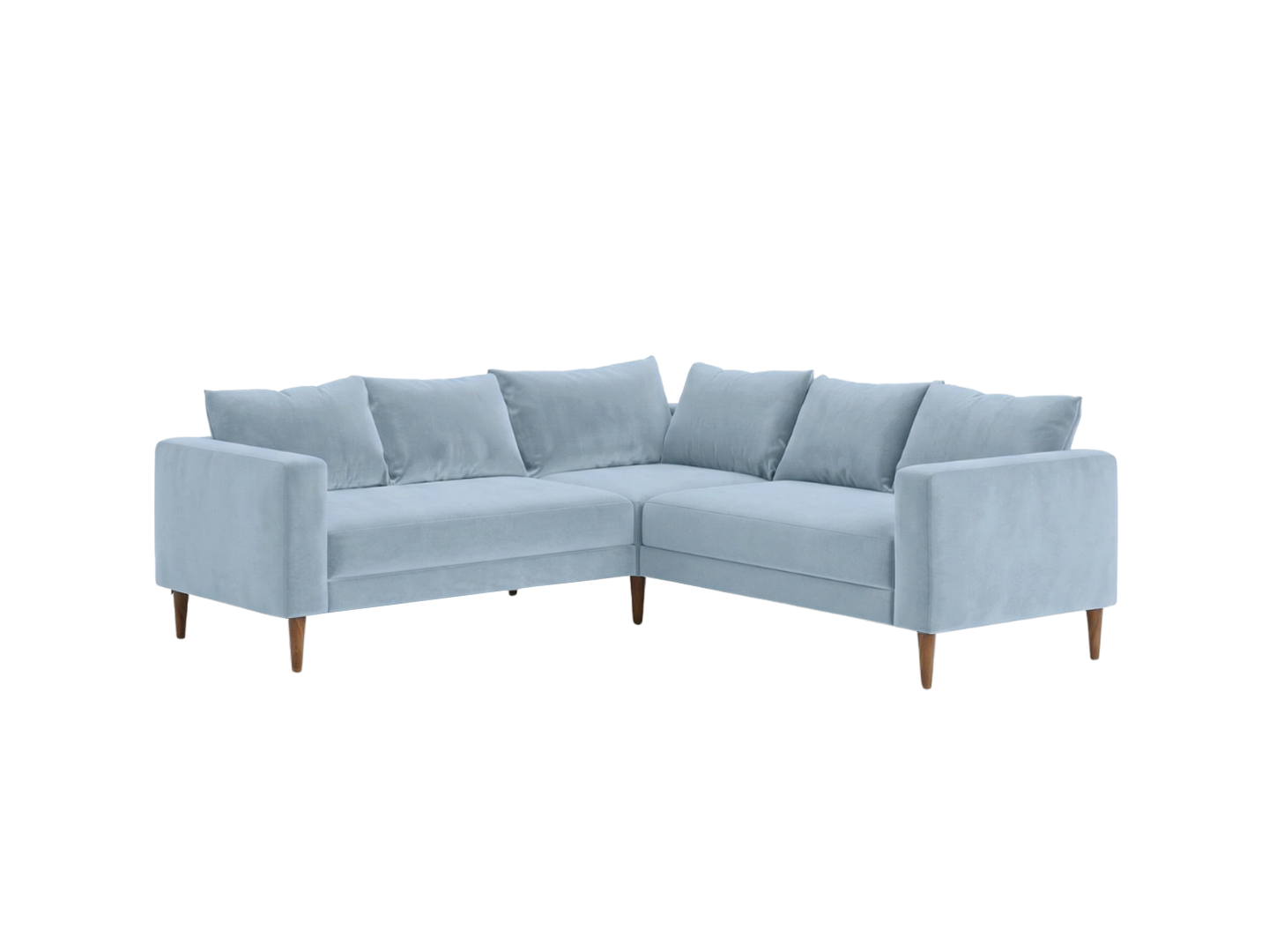 The Essential Corner Sectional (5 Seat) in Recycled Velvet