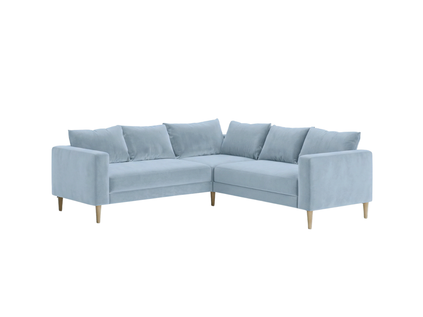 The Essential Corner Sectional (5 Seat) in Recycled Velvet