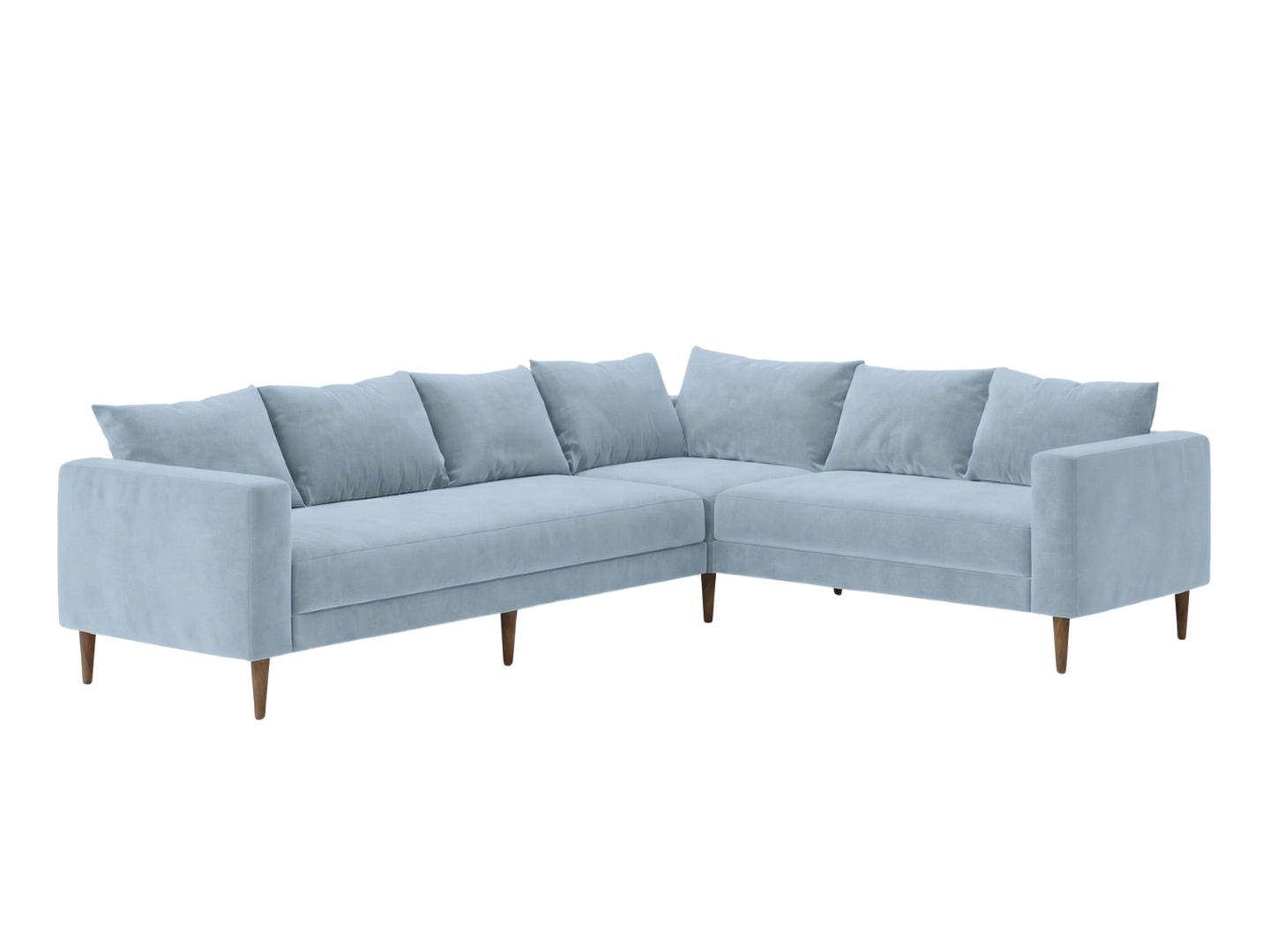 The Essential Corner Sectional (6 Seat) in Recycled Velvet