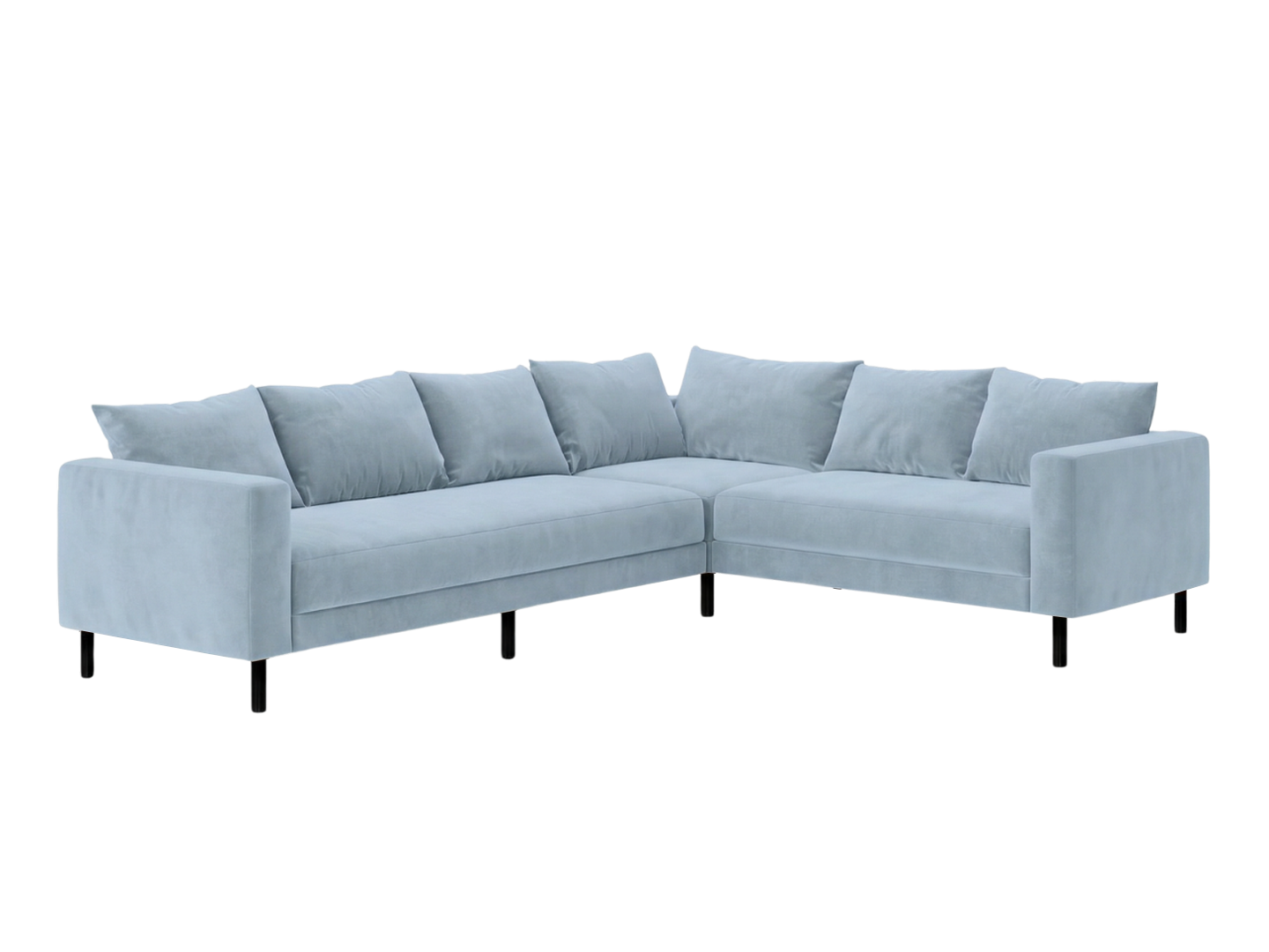 The Essential Corner Sectional (6 Seat) in Recycled Velvet