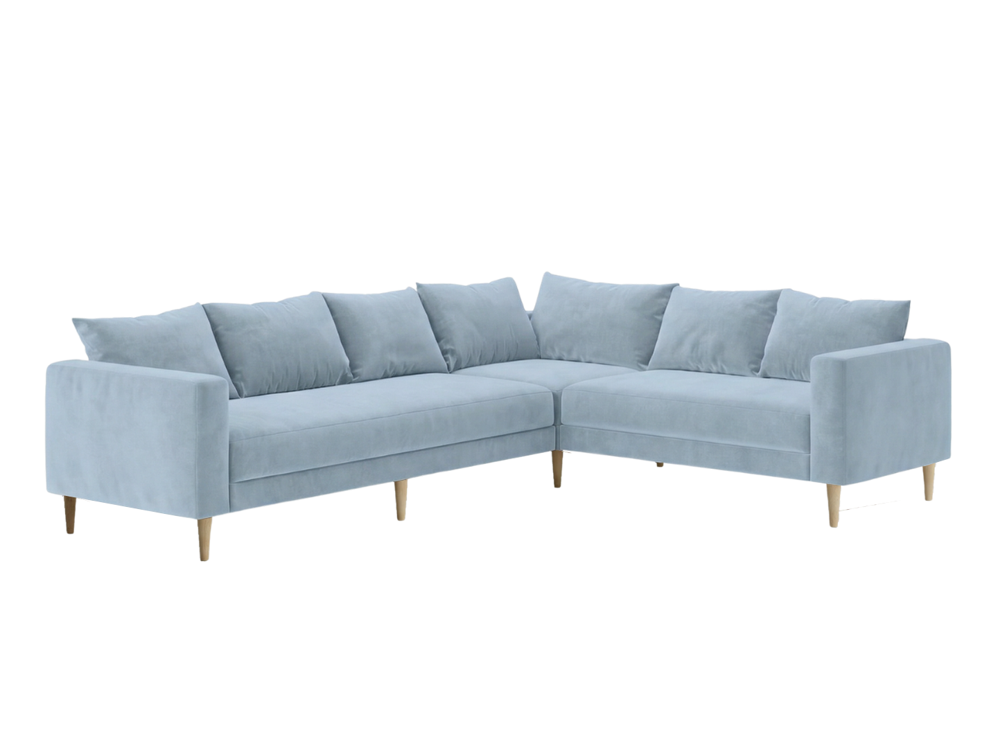 The Essential Corner Sectional (6 Seat) in Recycled Velvet