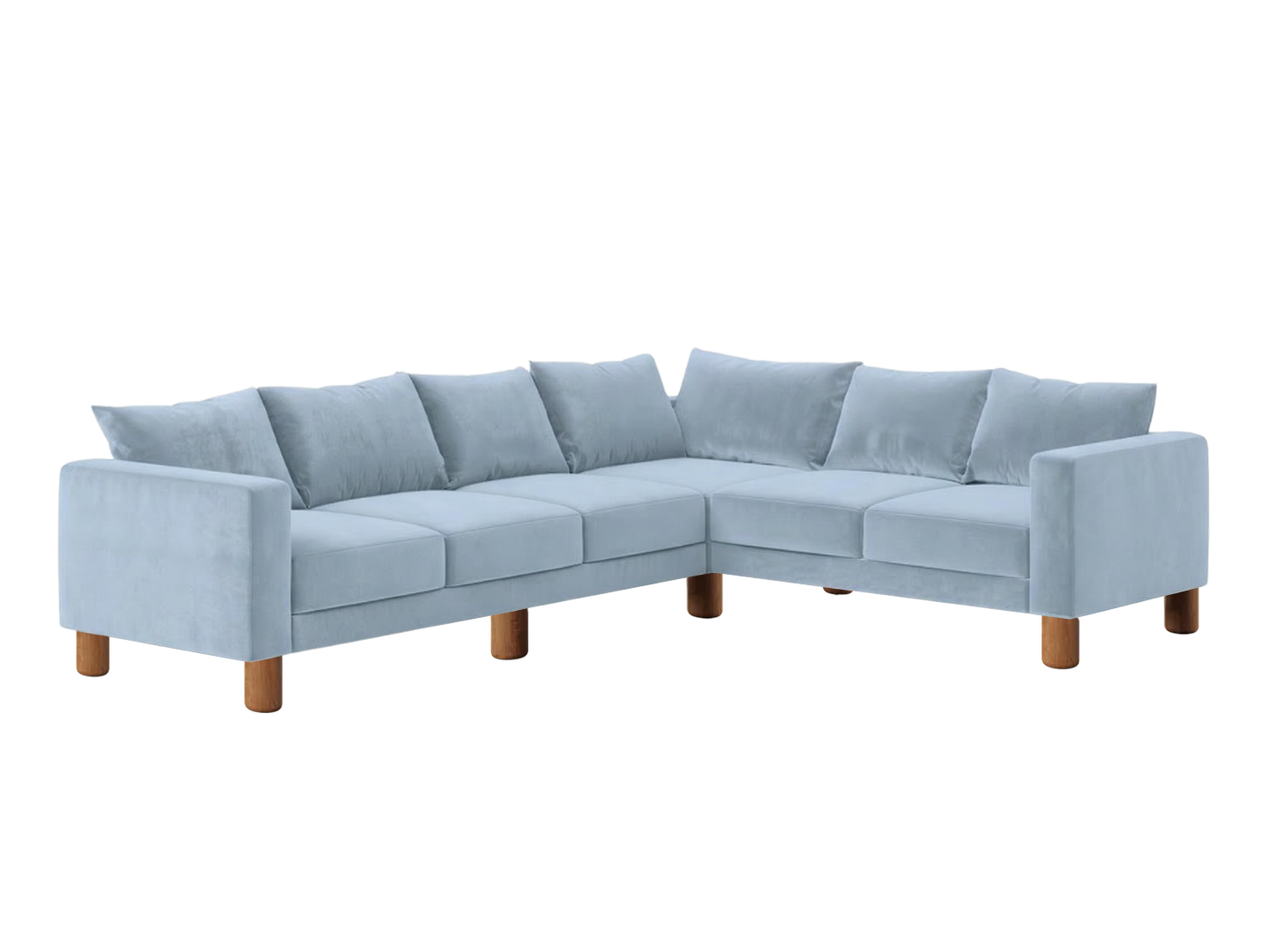 The Essential Corner Sectional (6 Seat) in Recycled Velvet