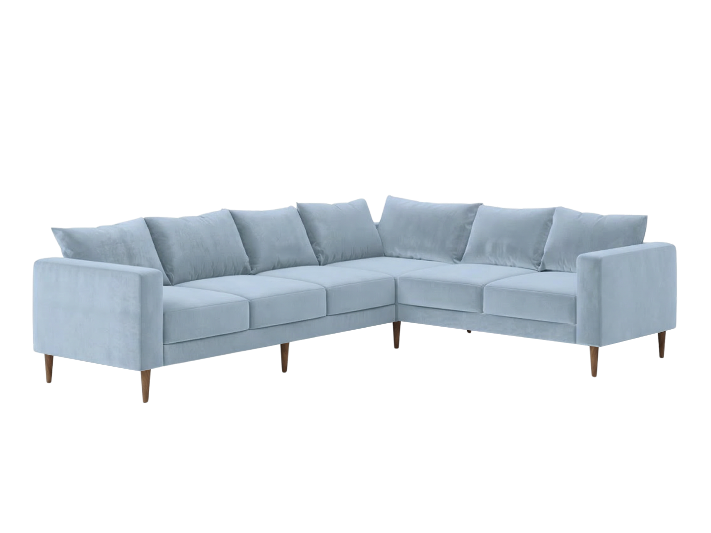 The Essential Corner Sectional (6 Seat) in Recycled Velvet