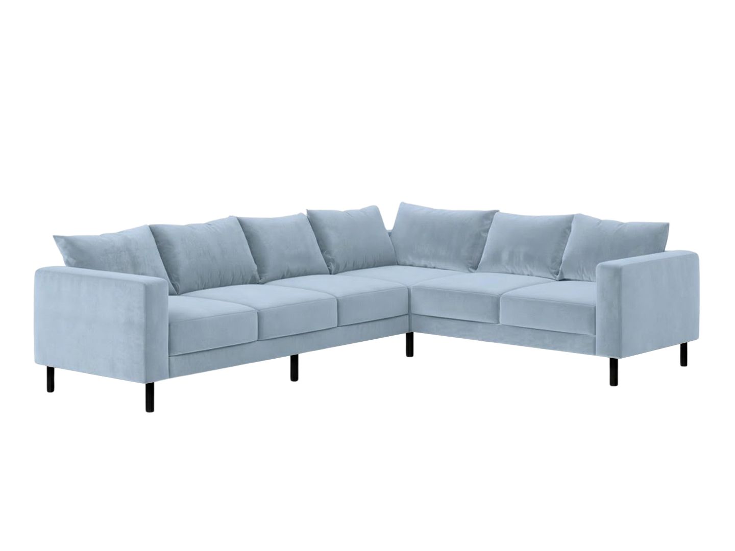The Essential Corner Sectional (6 Seat) in Recycled Velvet