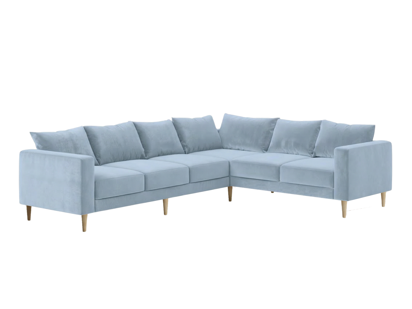 The Essential Corner Sectional (6 Seat) in Recycled Velvet