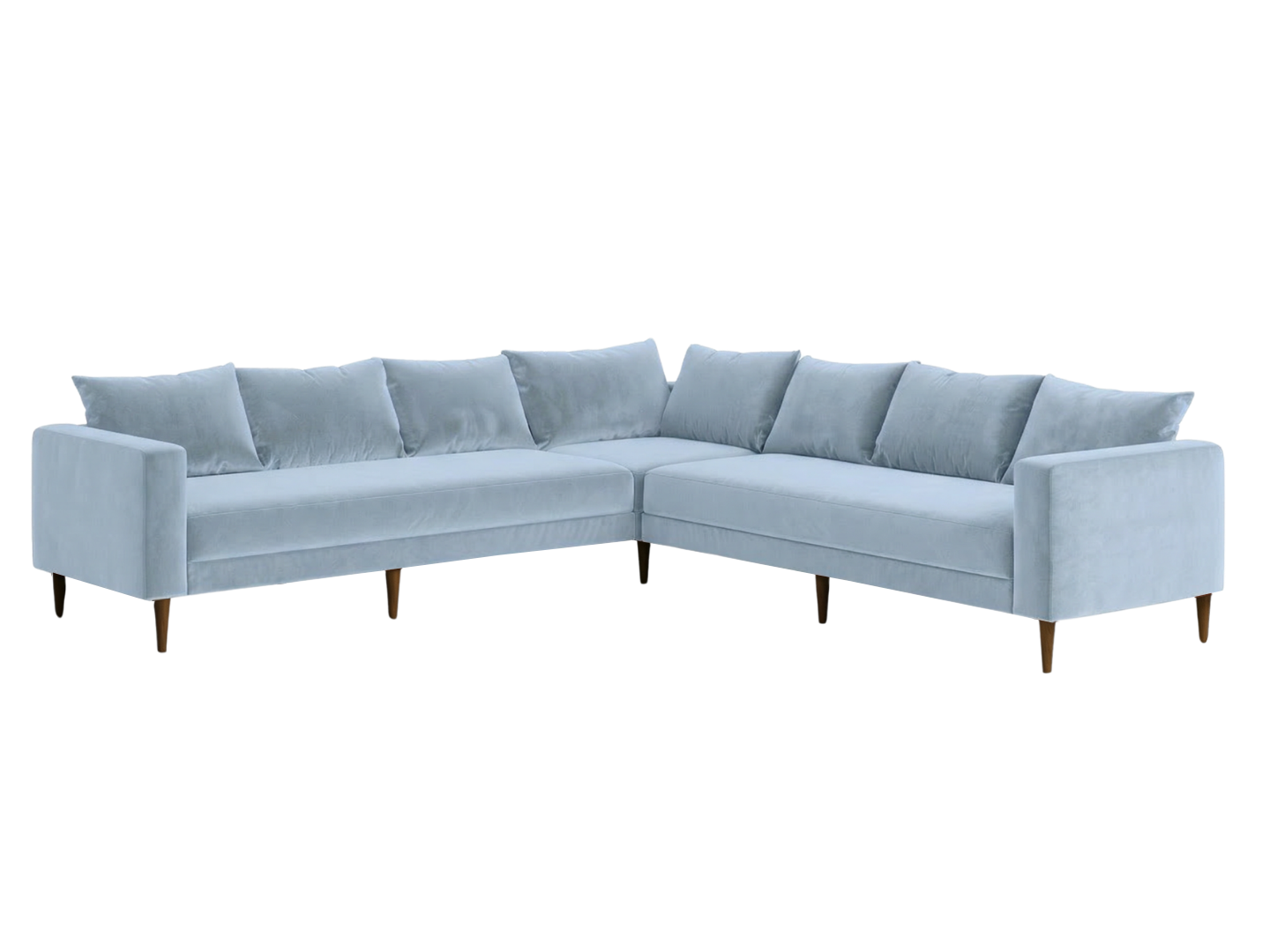 The Essential Corner Sectional (7 Seat) in Recycled Velvet