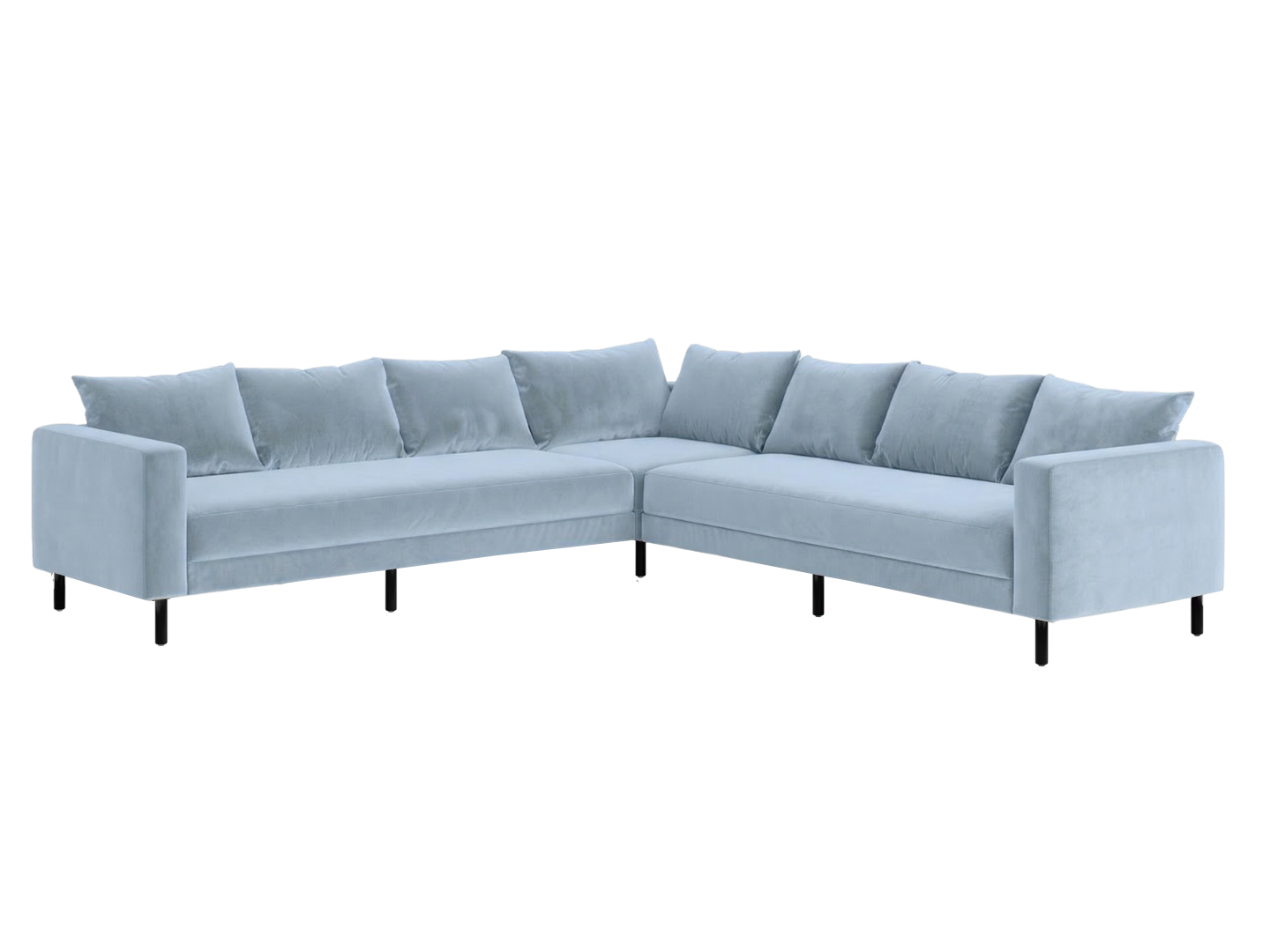 The Essential Corner Sectional (7 Seat) in Recycled Velvet
