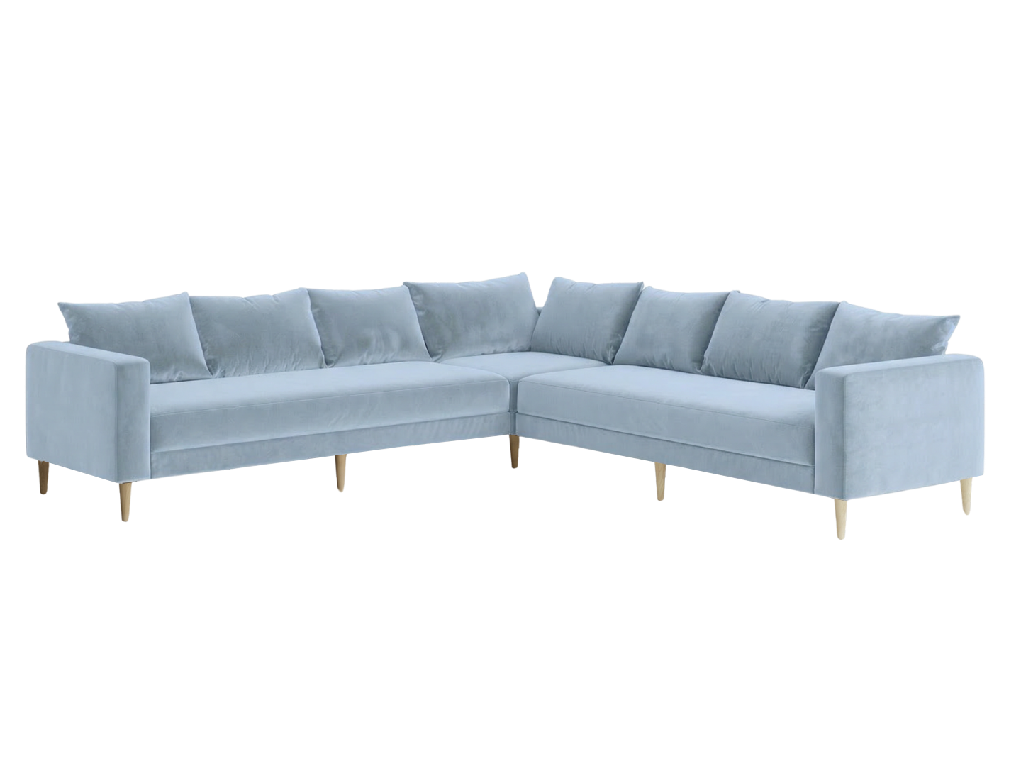 The Essential Corner Sectional (7 Seat) in Recycled Velvet