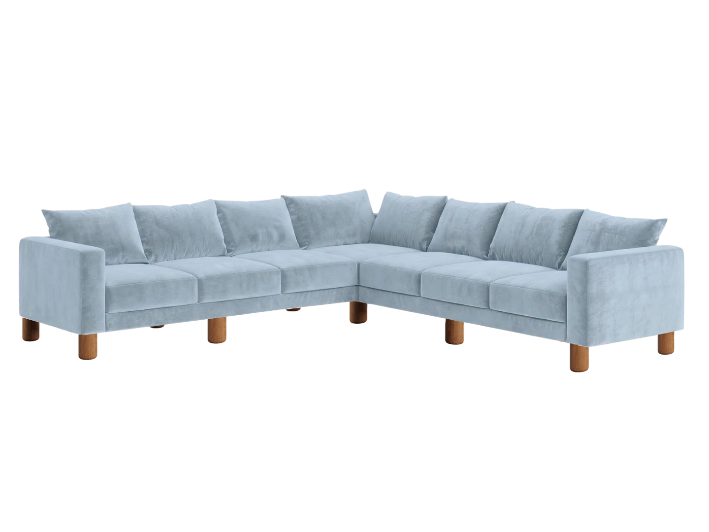 The Essential Corner Sectional (7 Seat) in Recycled Velvet