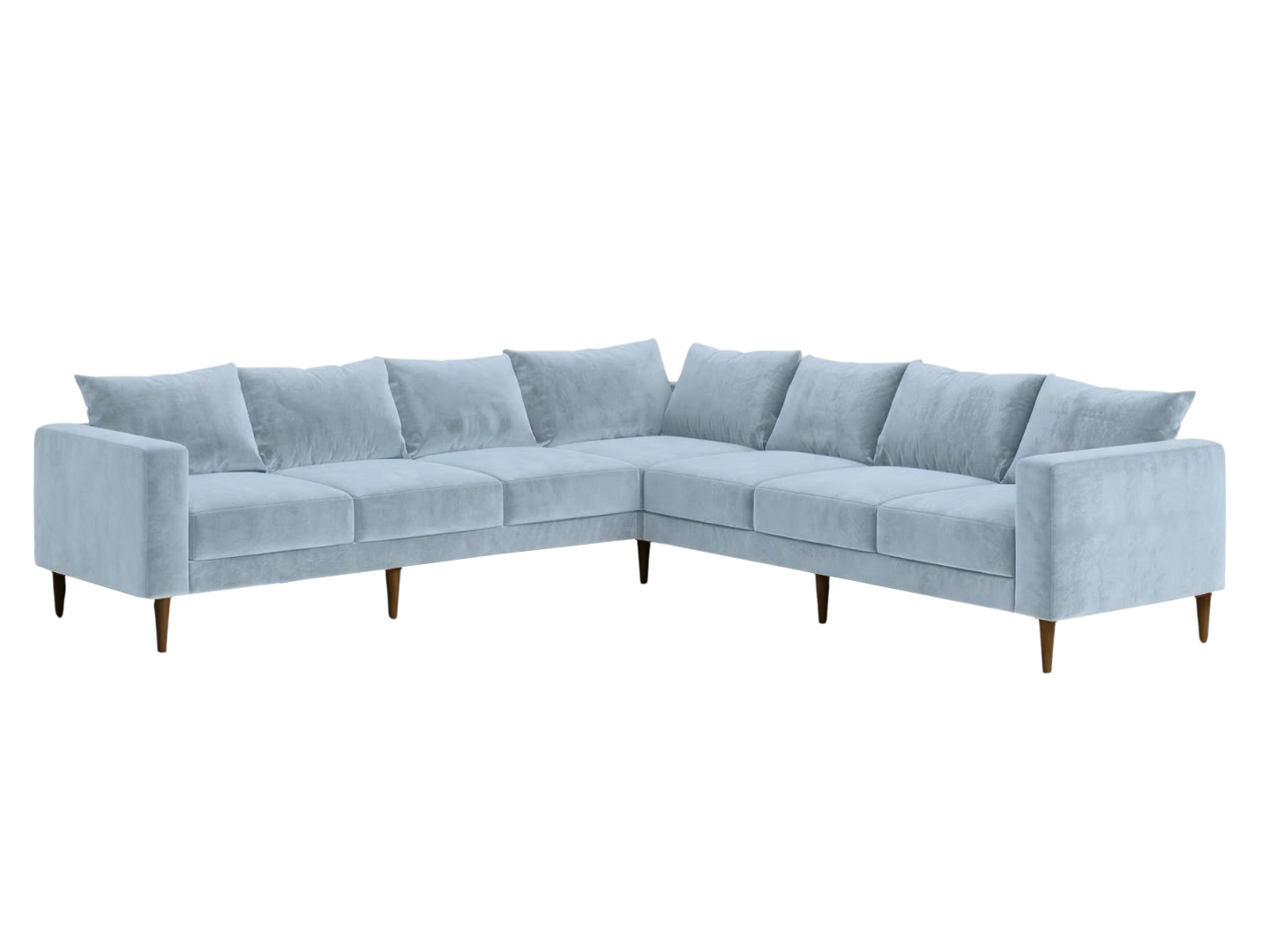 The Essential Corner Sectional (7 Seat) in Recycled Velvet