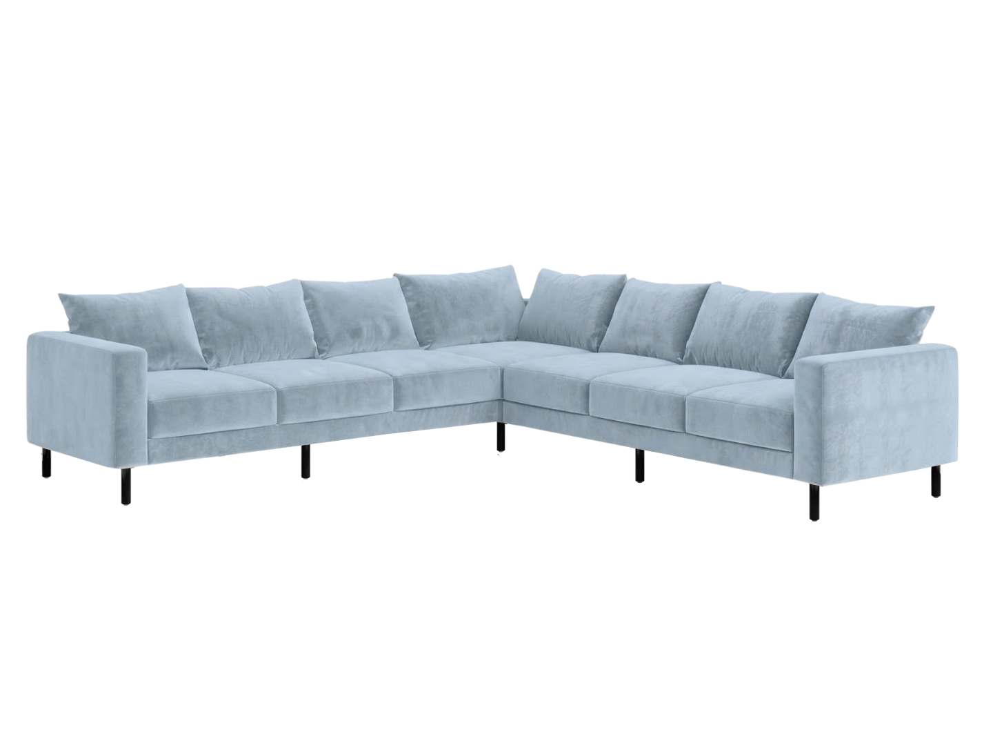 The Essential Corner Sectional (7 Seat) in Recycled Velvet