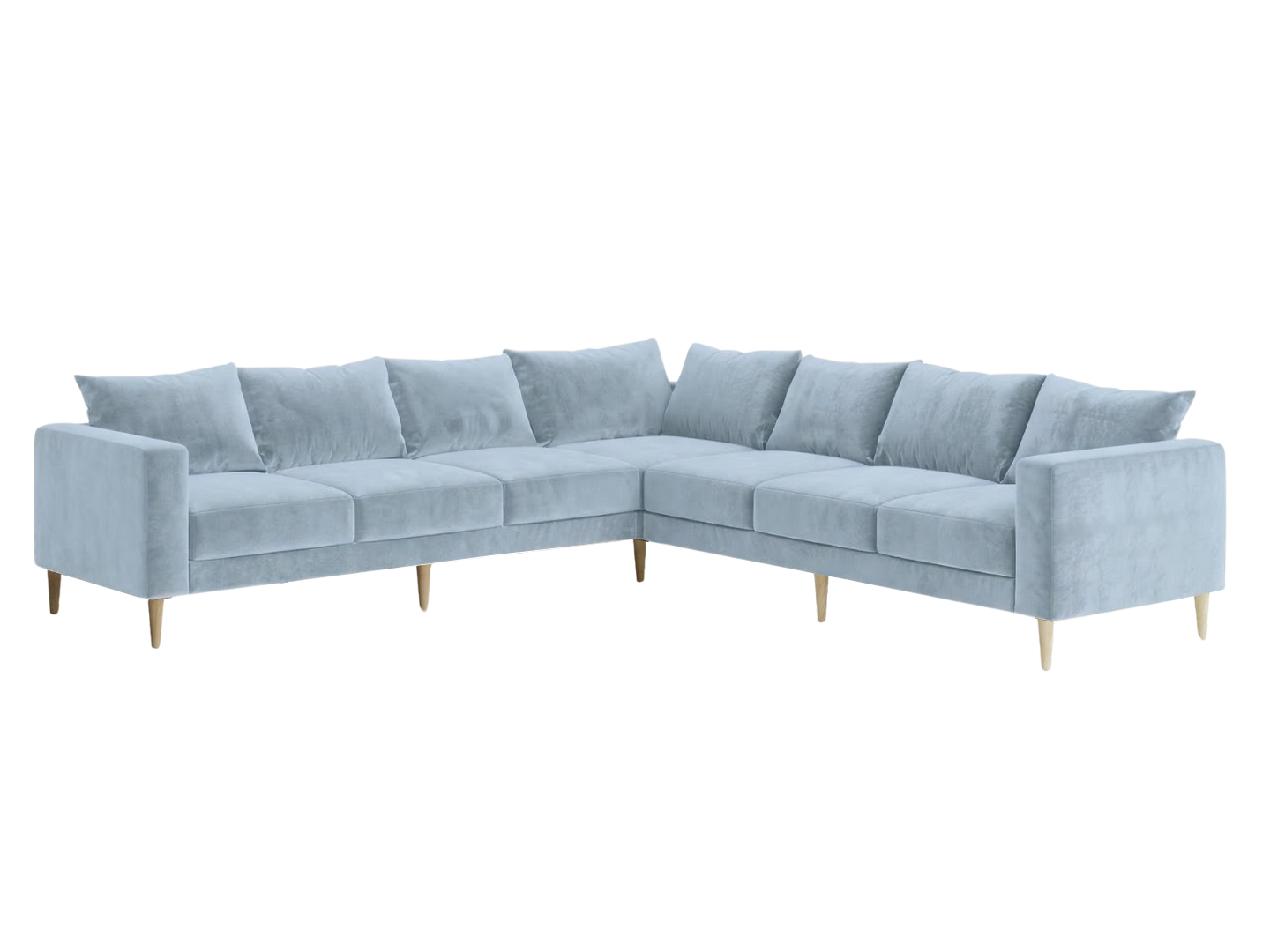 The Essential Corner Sectional (7 Seat) in Recycled Velvet